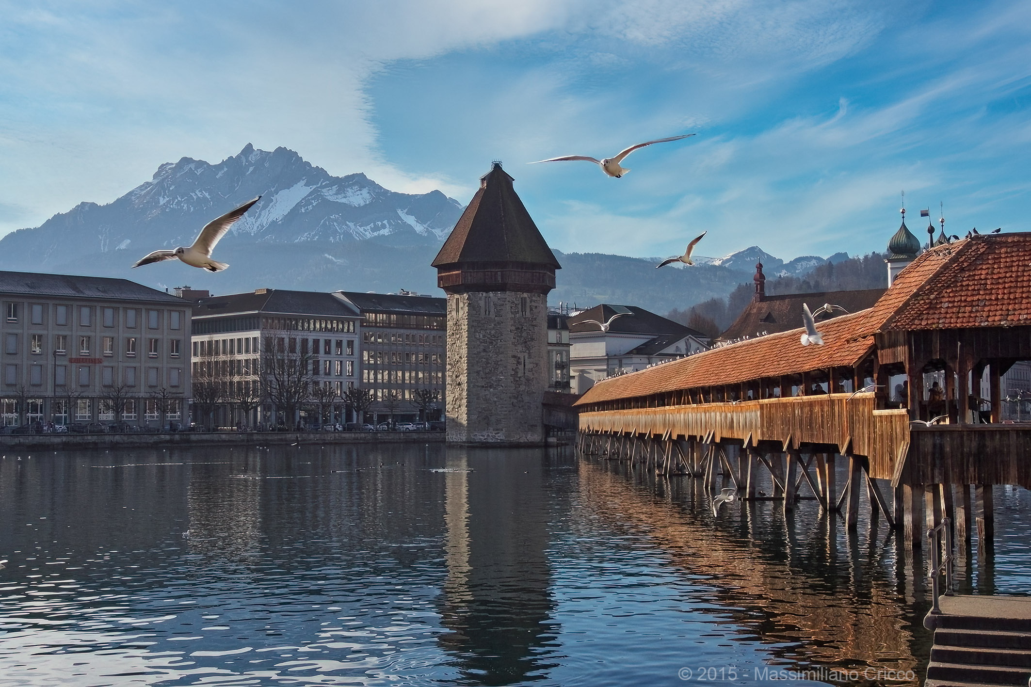 Kapellbrücke, Lucerna, Svizzera