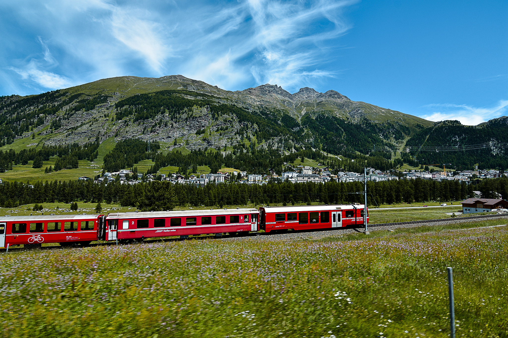 The Bernina train (St Moritz)