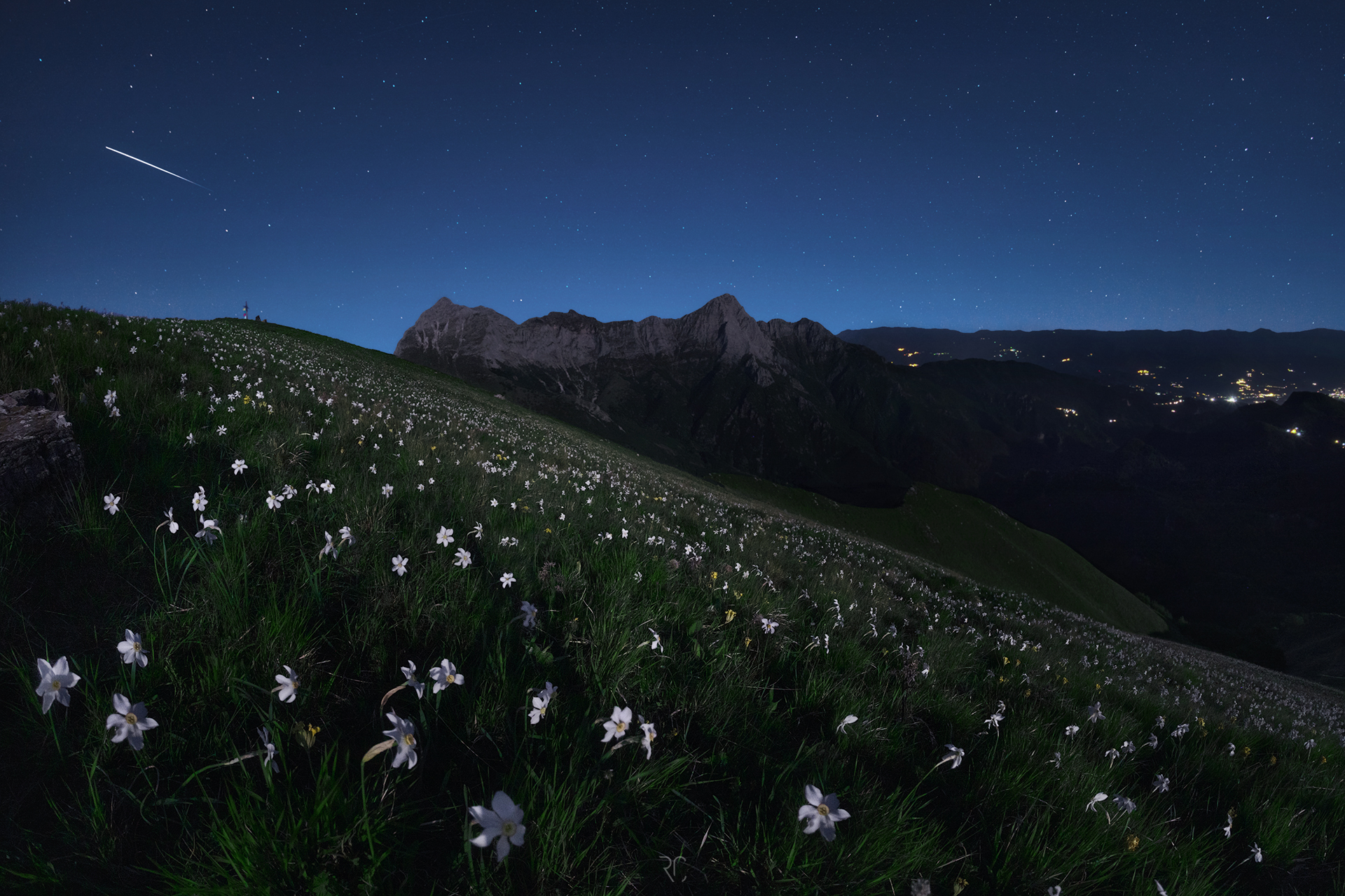 Notte stellata in vetta