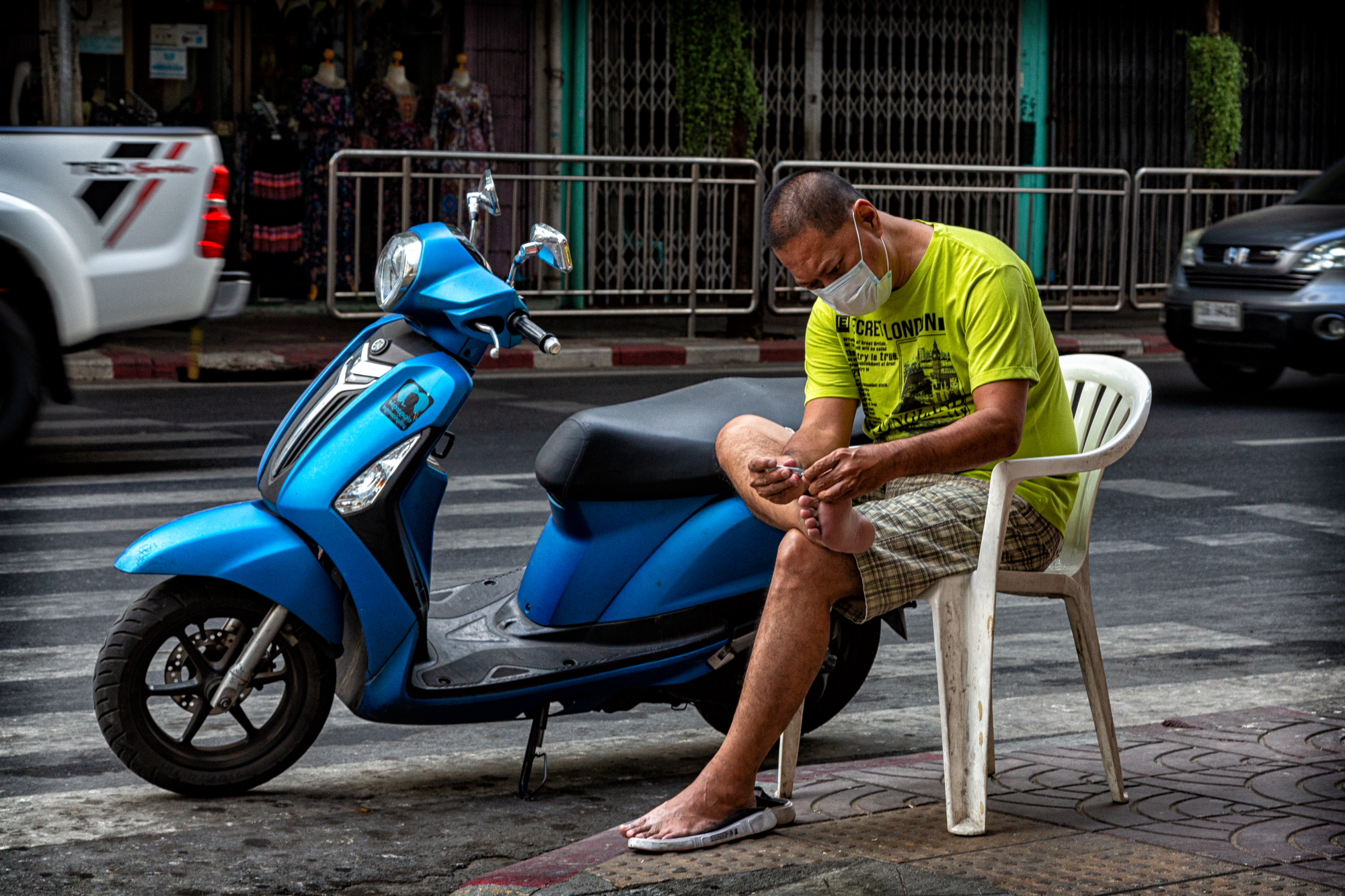 Pedicure en plein air