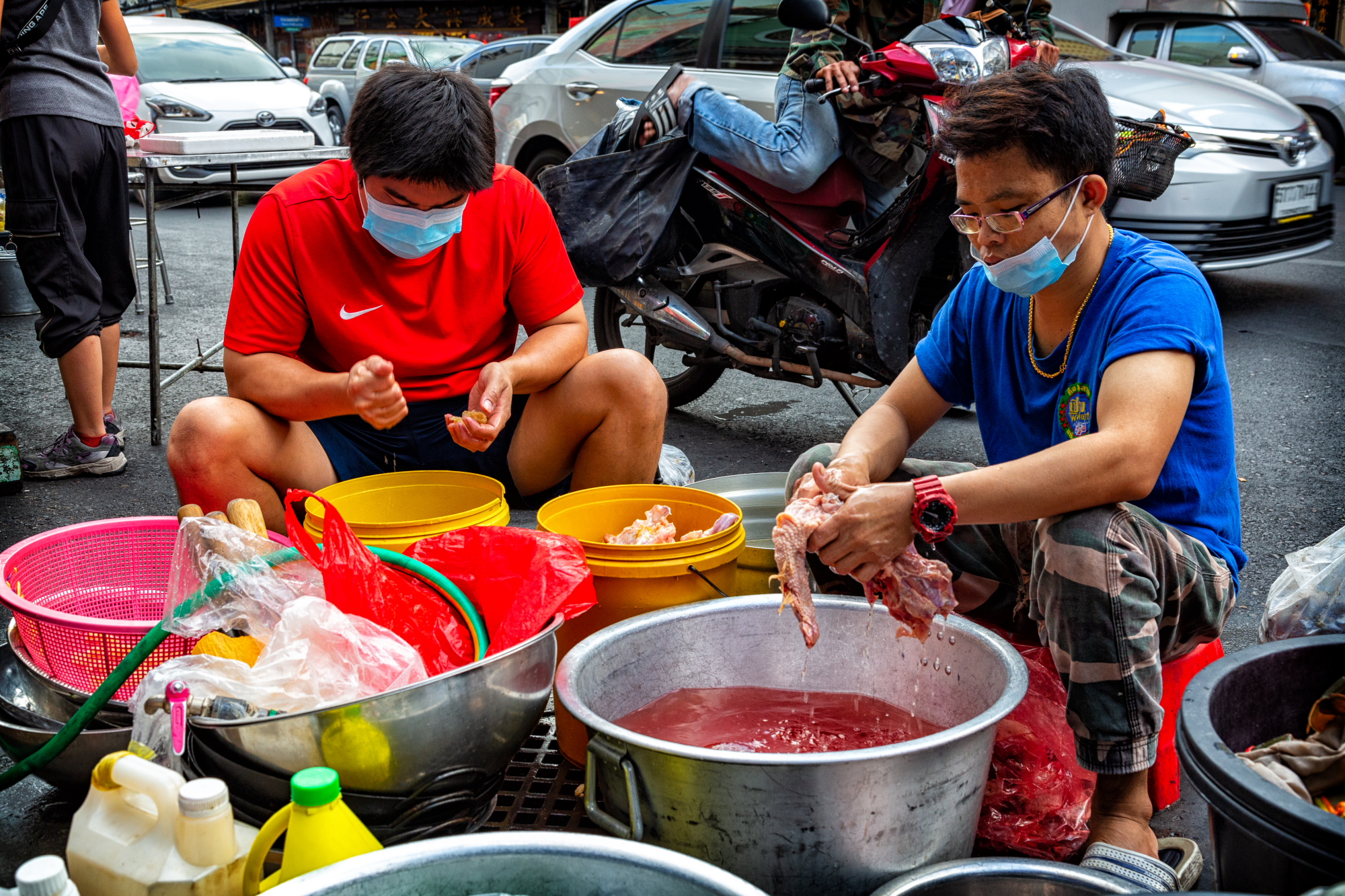 Boucherie en plen air