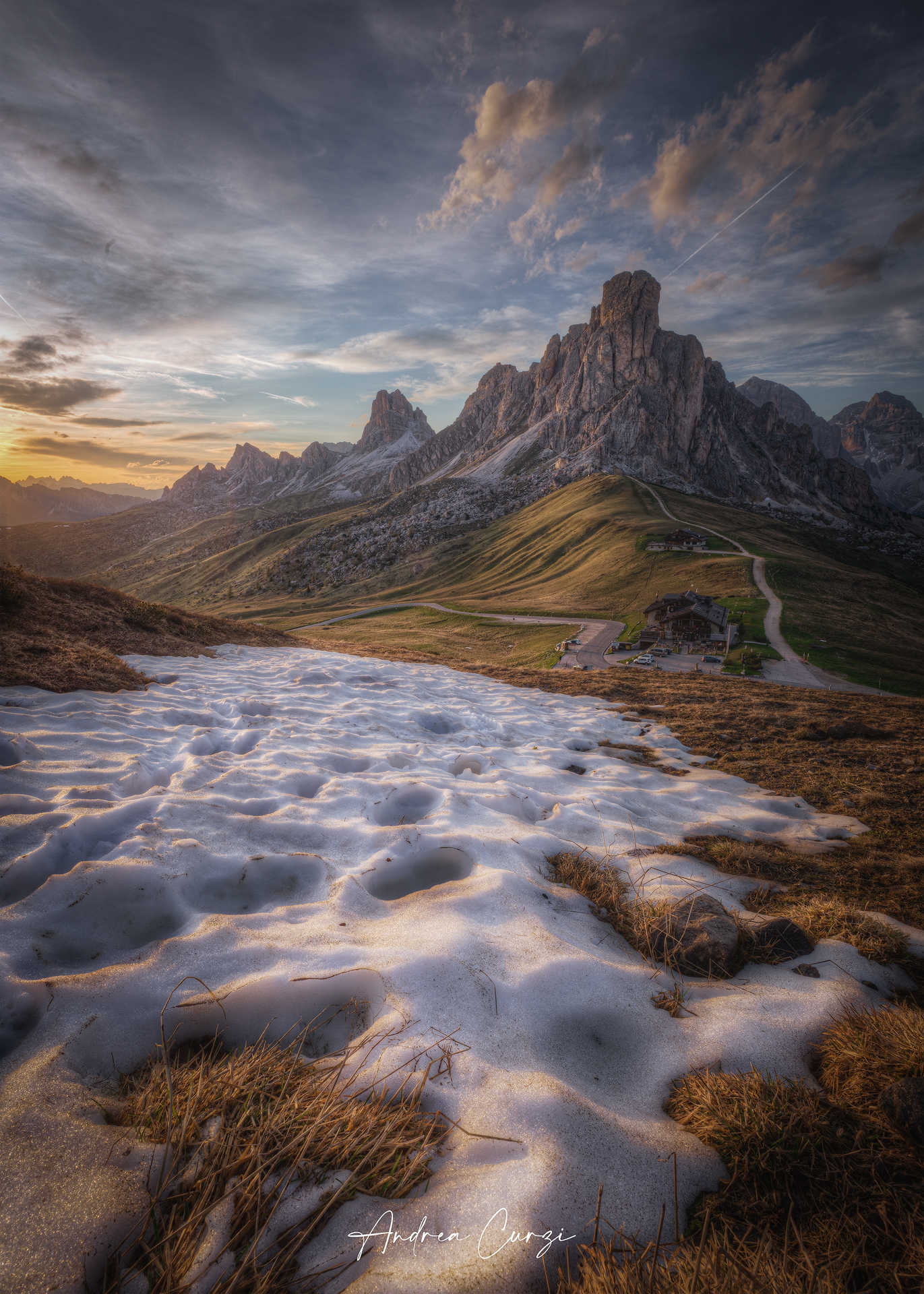 The last snow at Passo Giau