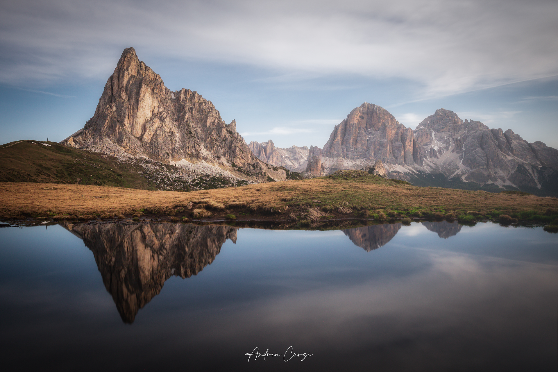 The mirror at dawn at Passo Giau 2