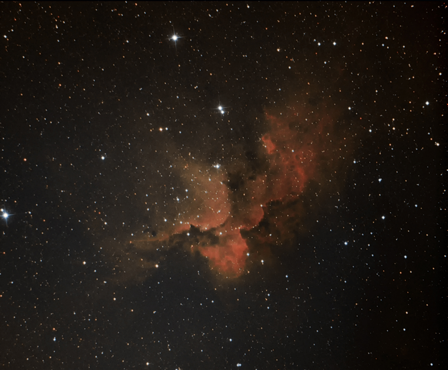 ngc7380 Wizard nebula in Cepheus