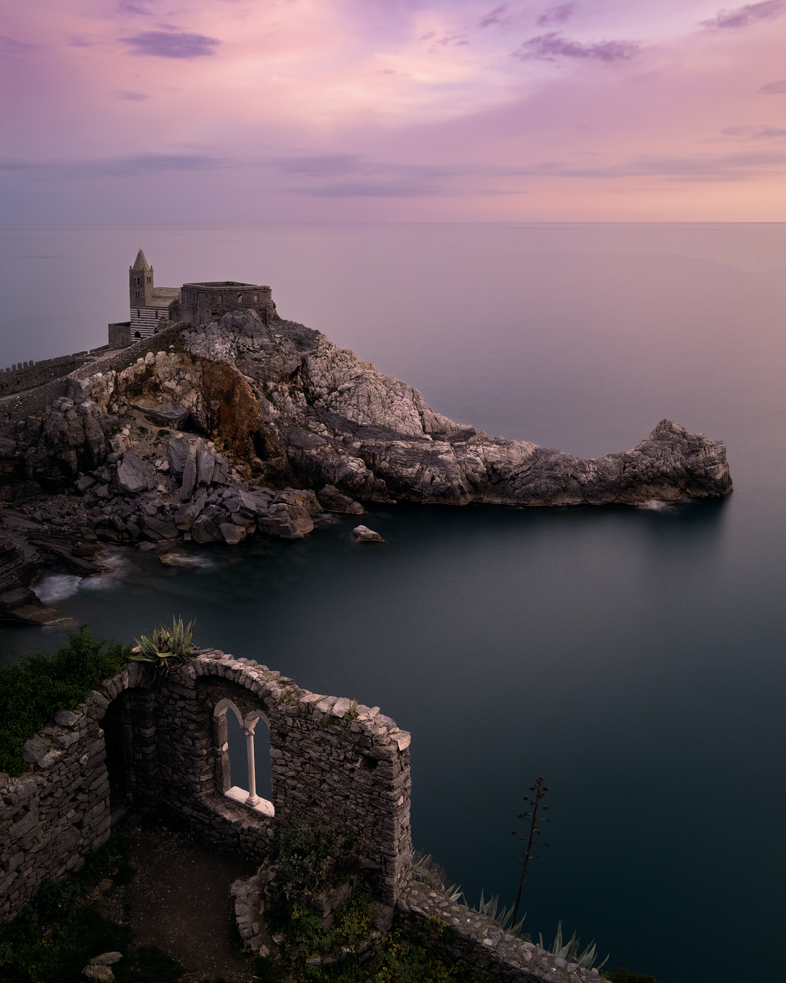 Pastel sunset in Portovenere