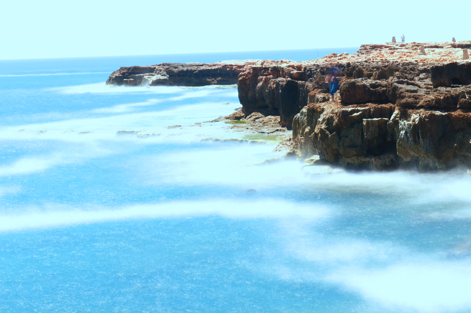 The cliff of Torrevieja Spain color