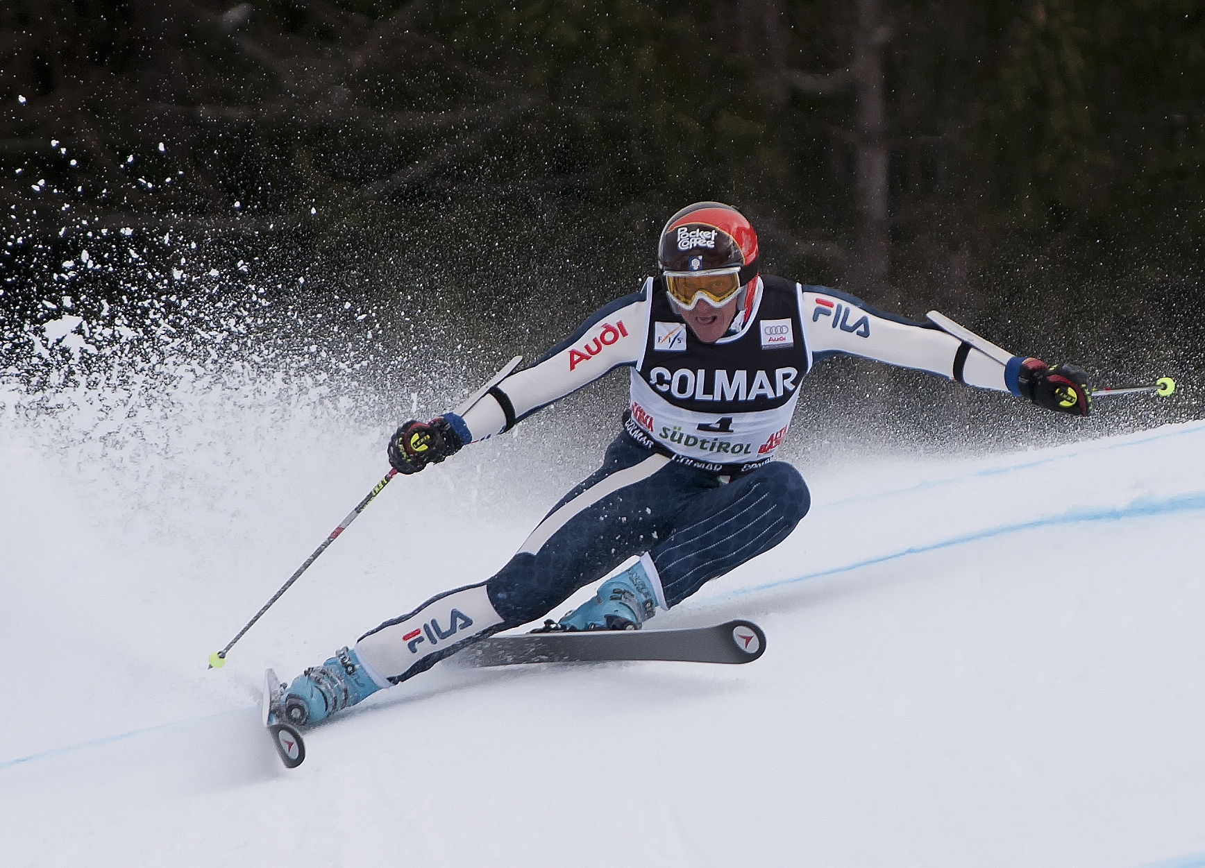Skier in action