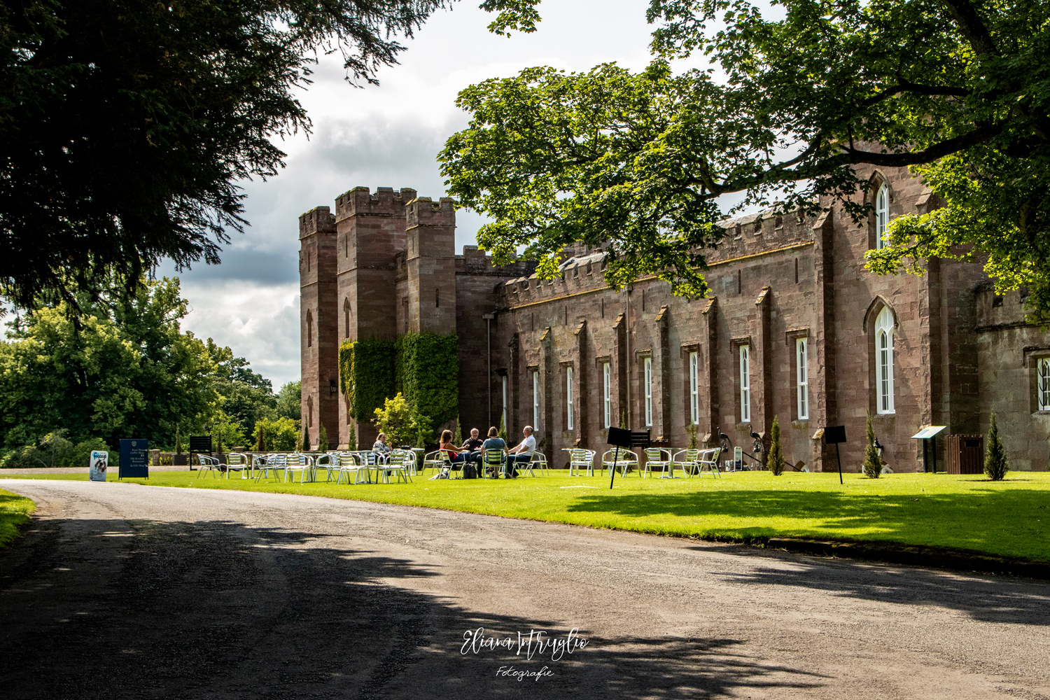 Scone Palace with lights and shadows