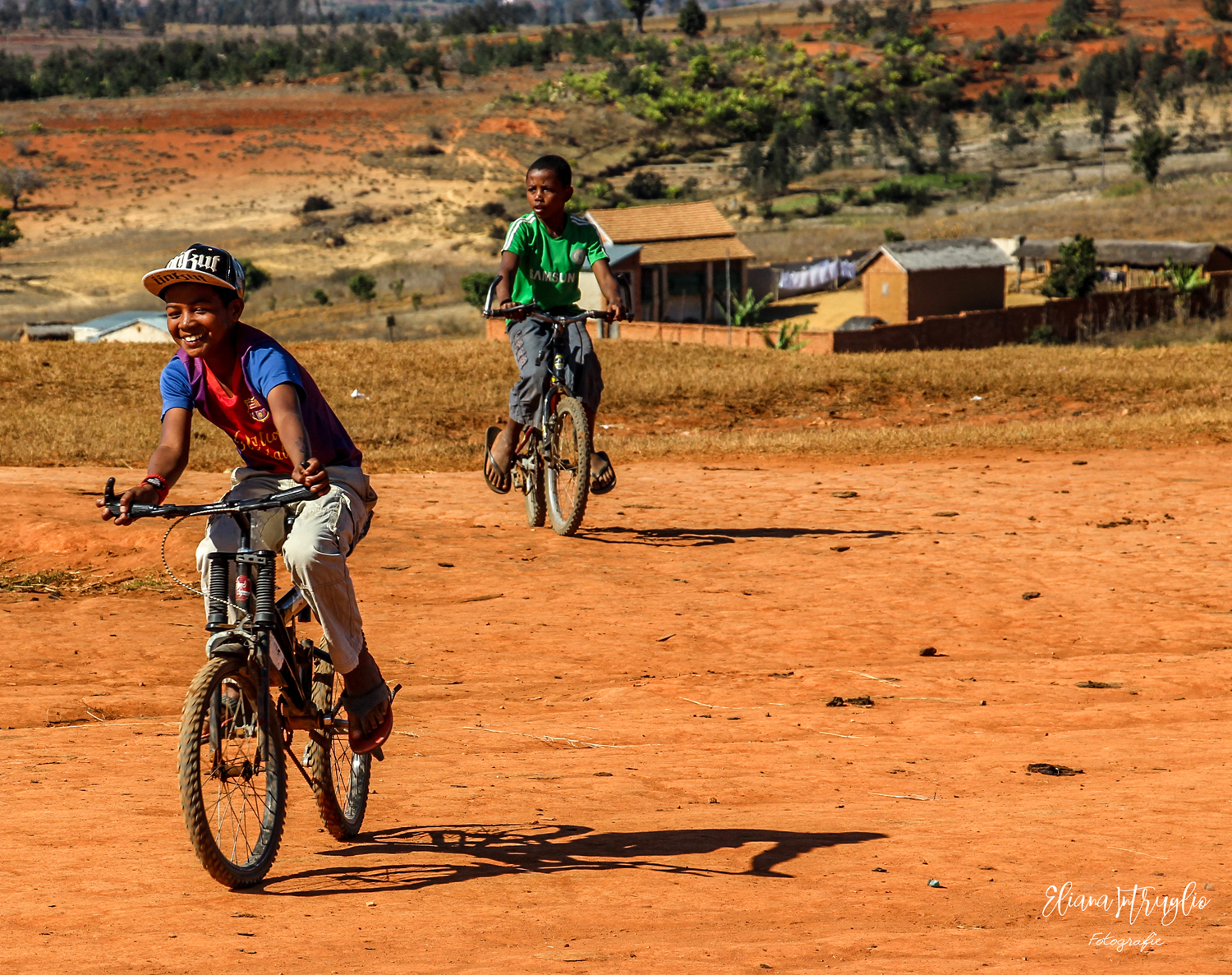 Happy cyclists
