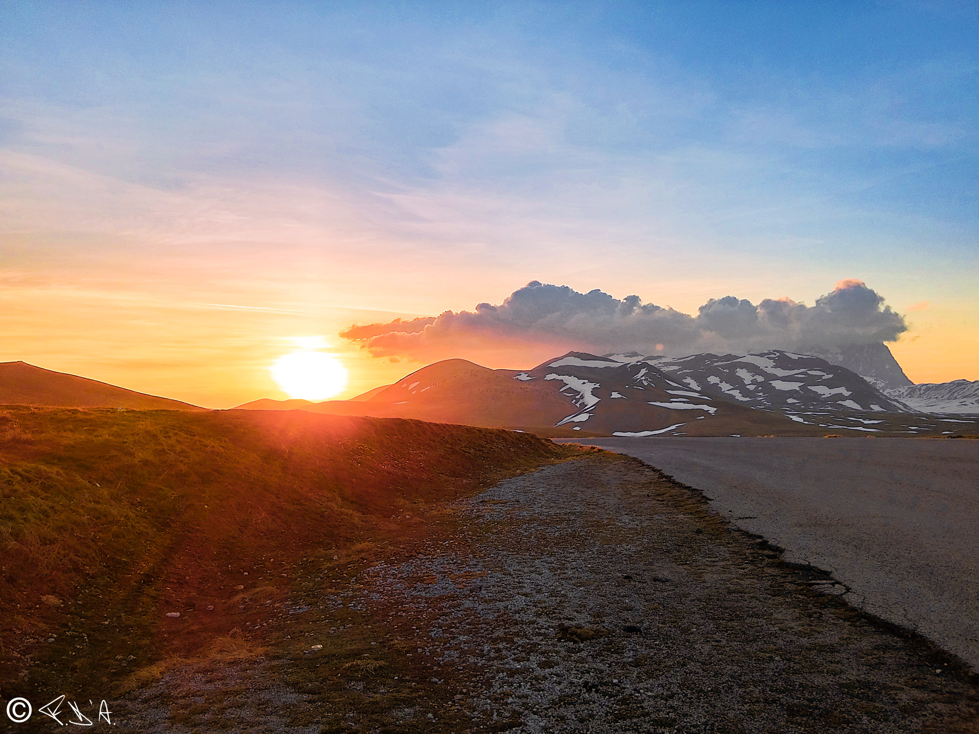 Sunset at Gran Sasso