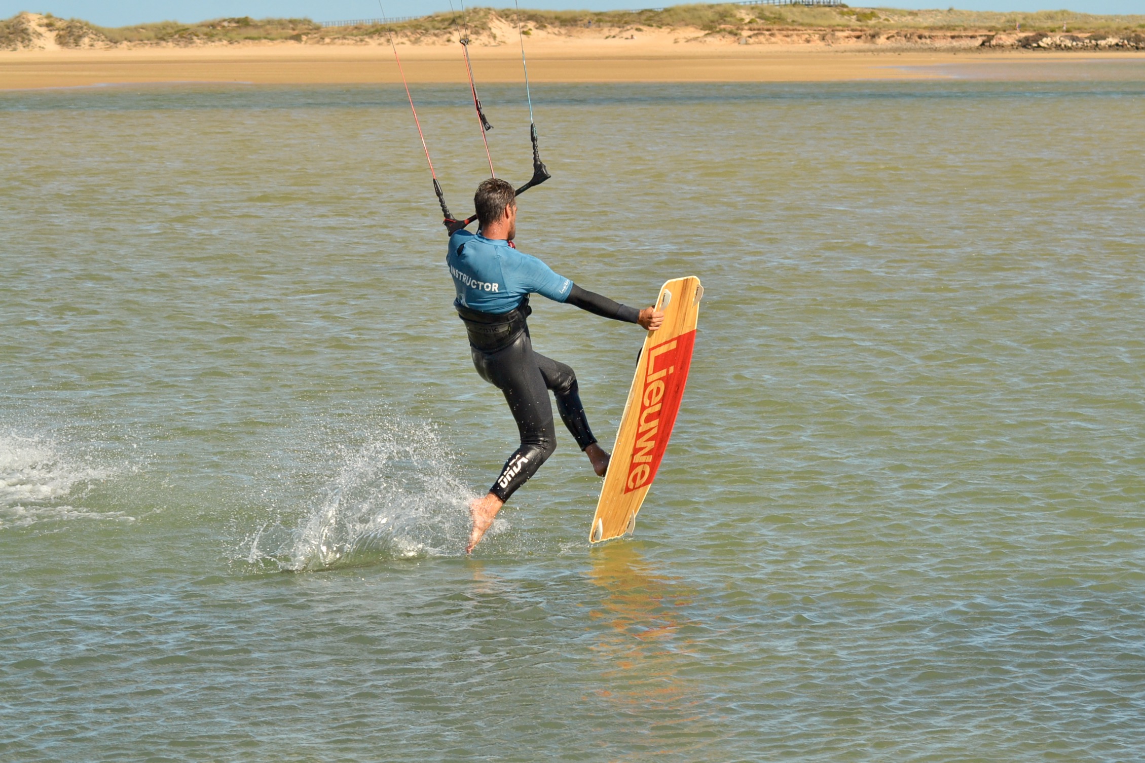 one foot kiteboarding