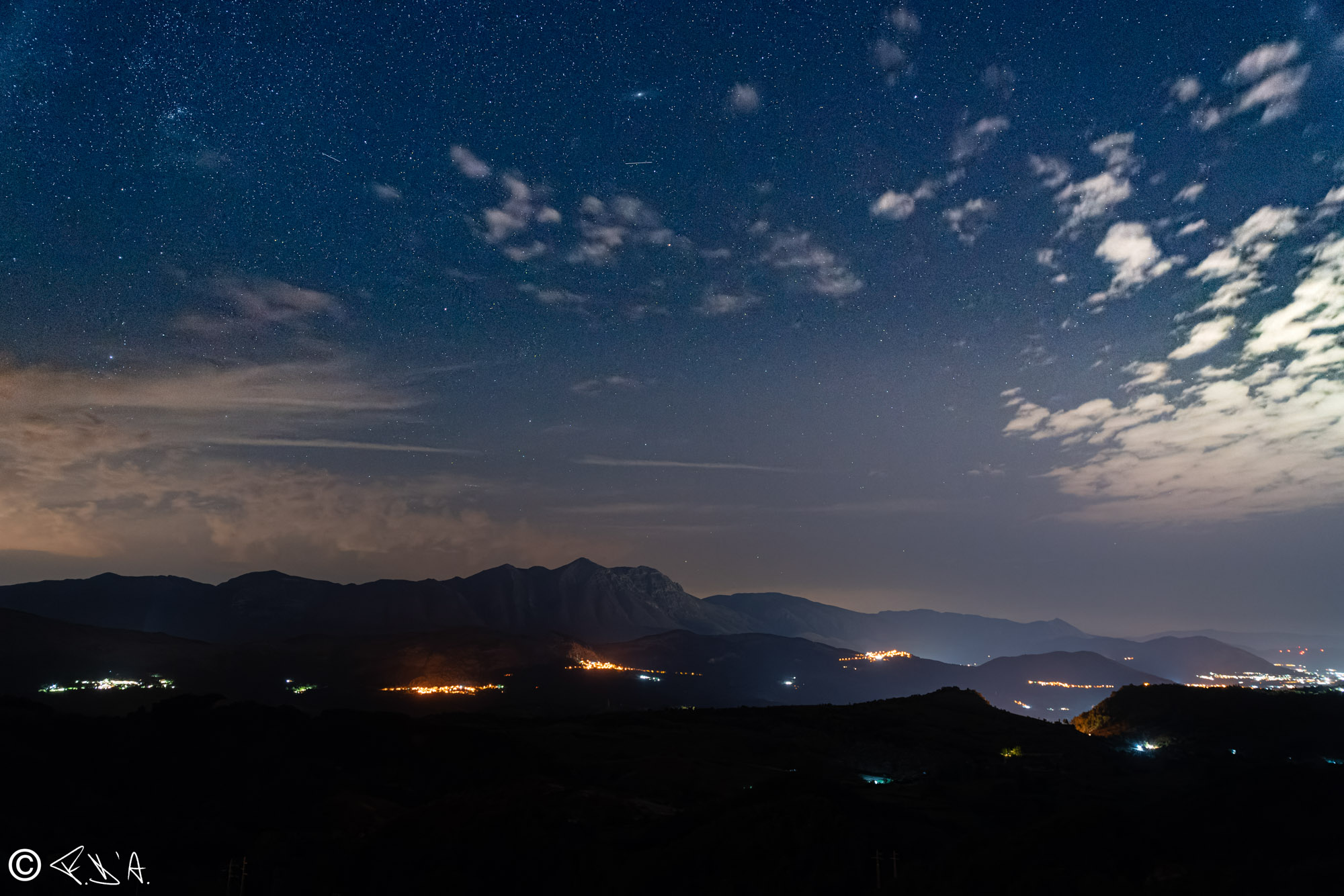 The sky above the Velino