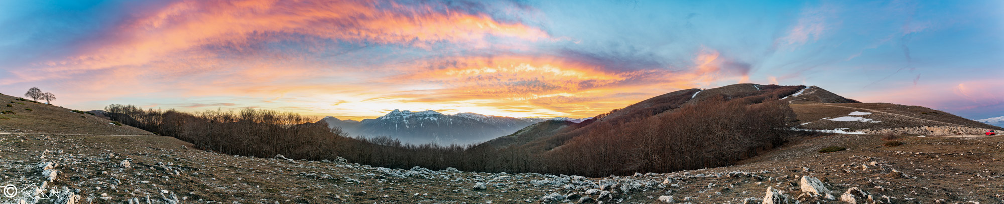 Sunset near Collelongo