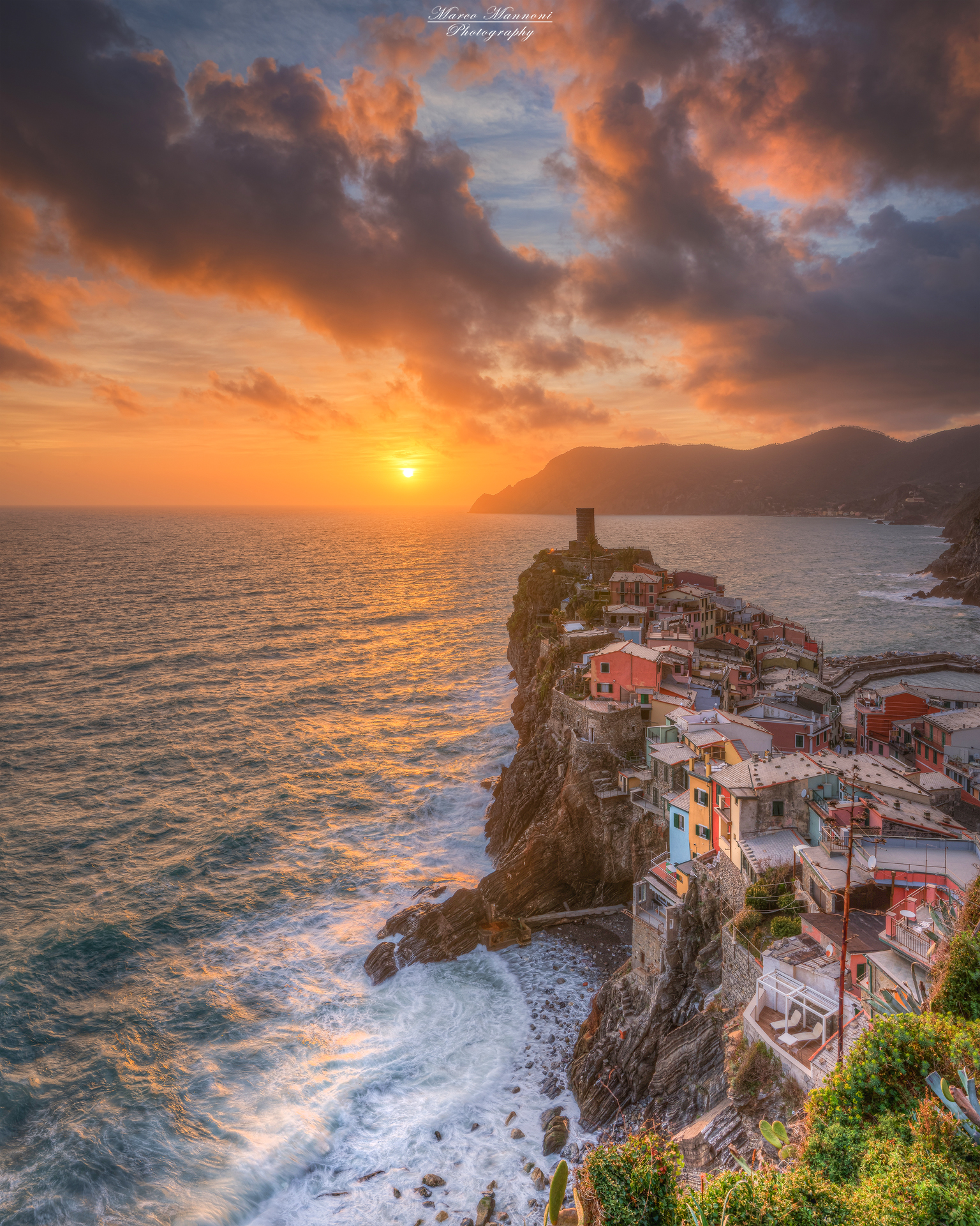 Epic sunset in Vernazza