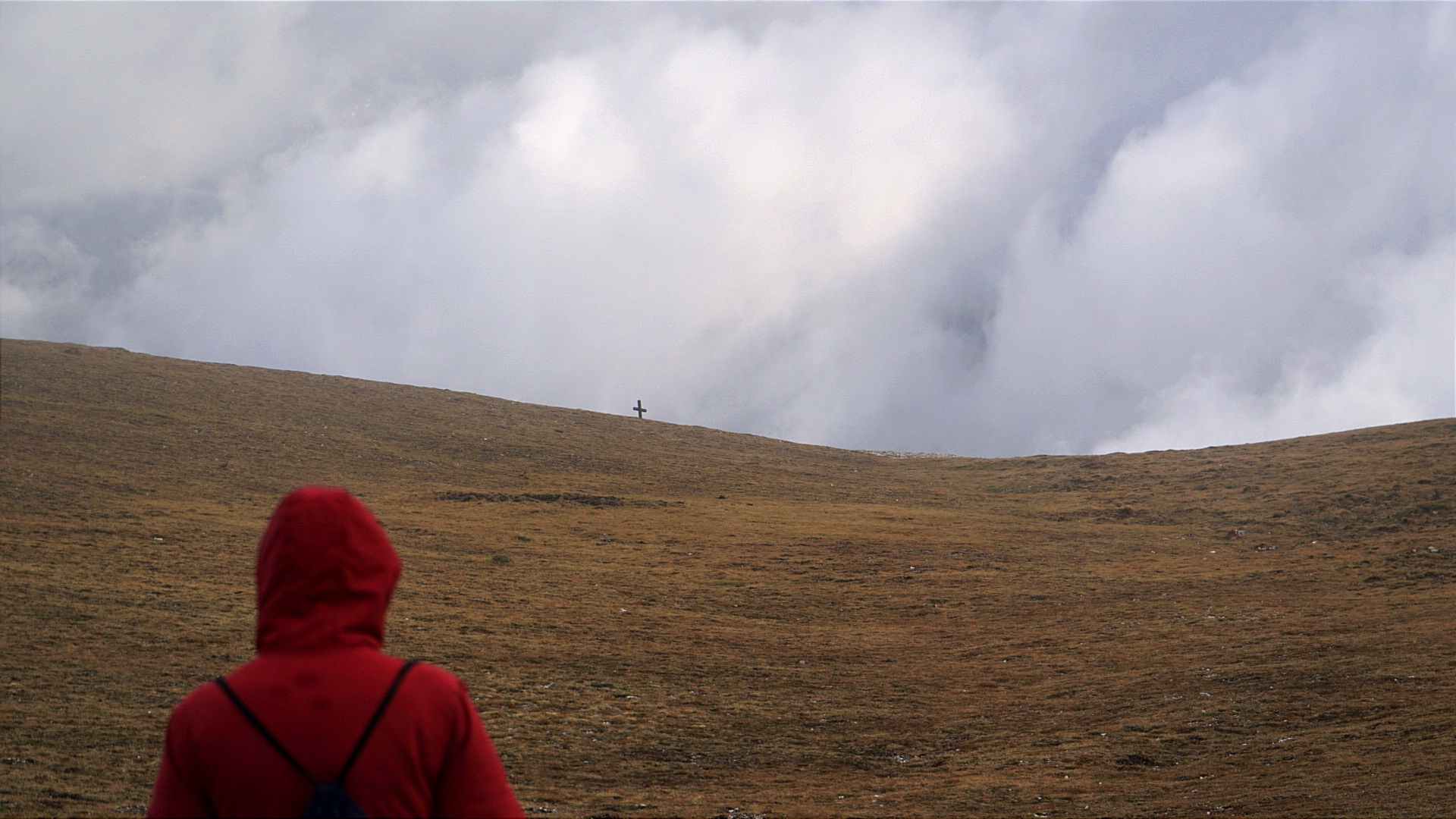 Wall of Clouds and a cross