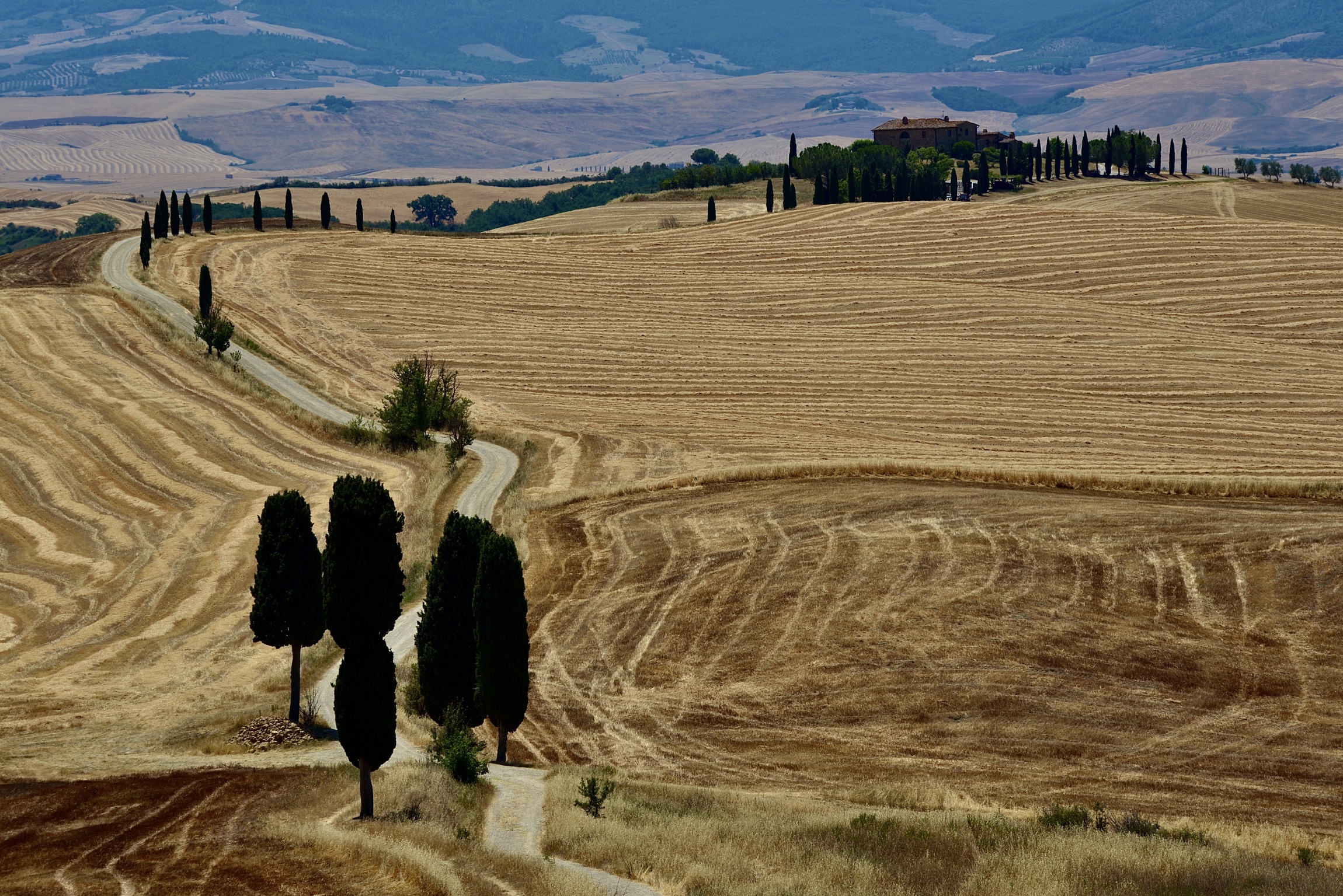 Val D'Orcia a Luglio in crisi idrica ma sempre bella!!