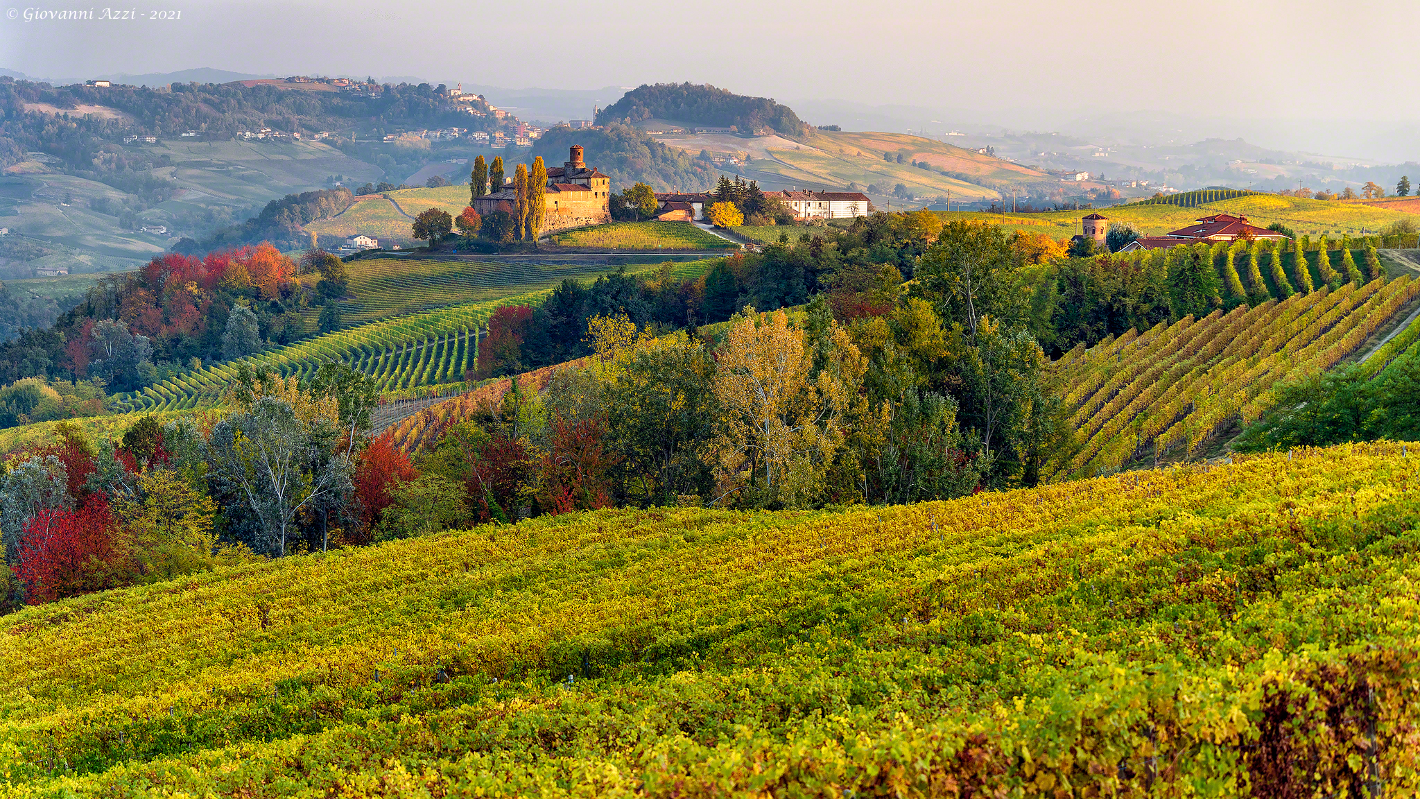 Vista di Langhe autunnali