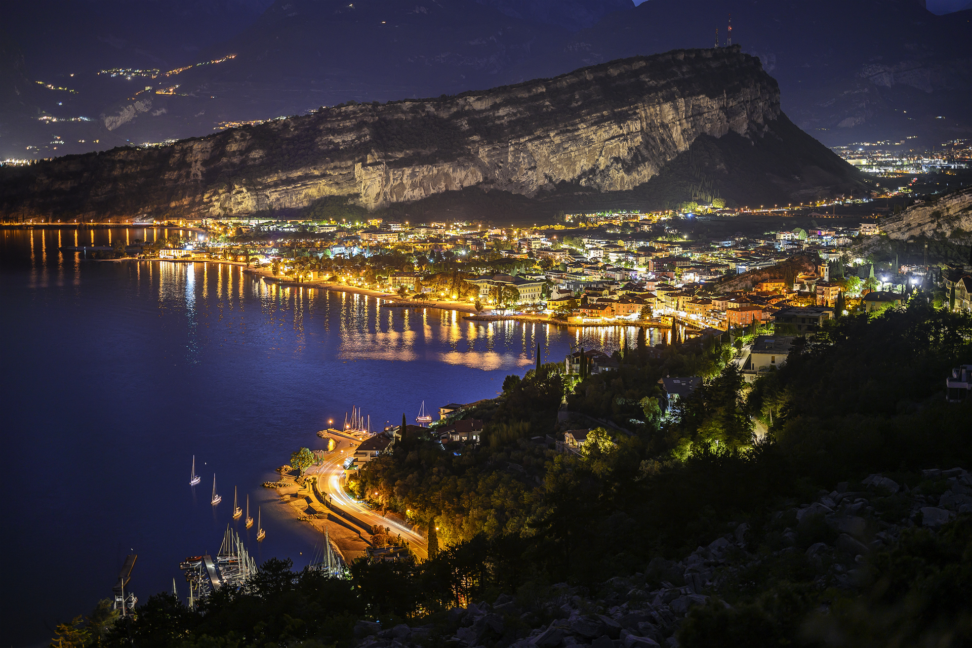 The lights of the coast