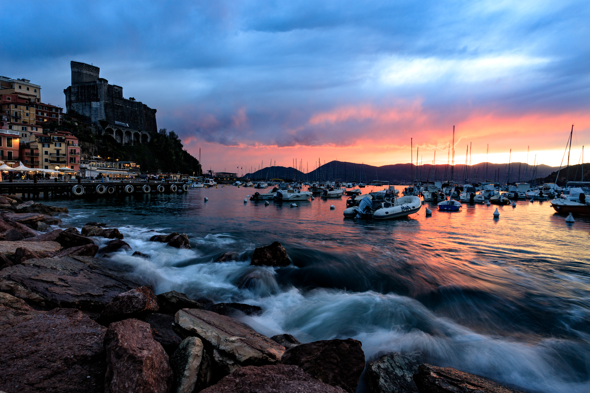 lerici at sunset