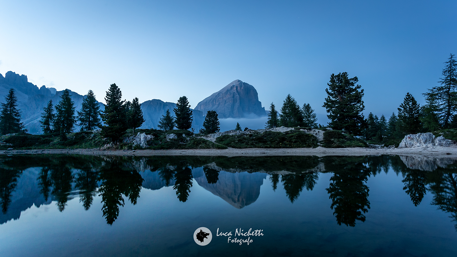 Limides lake at sunset