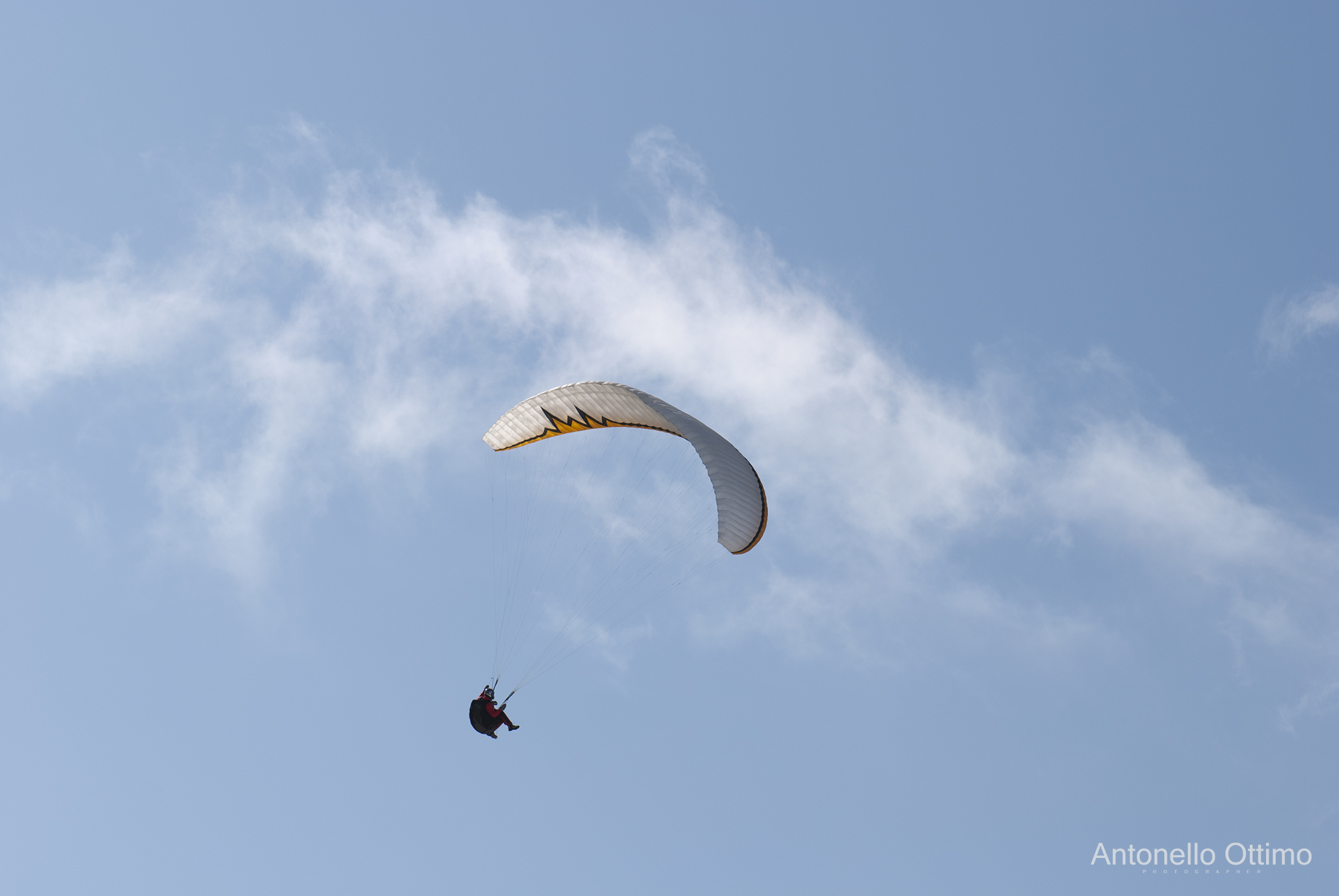 Gliding over the Dolomites.