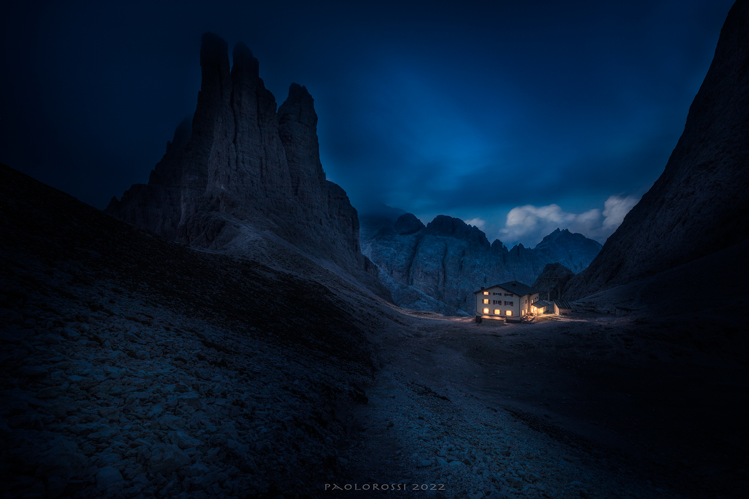 Torri del Vajolet...ora blu