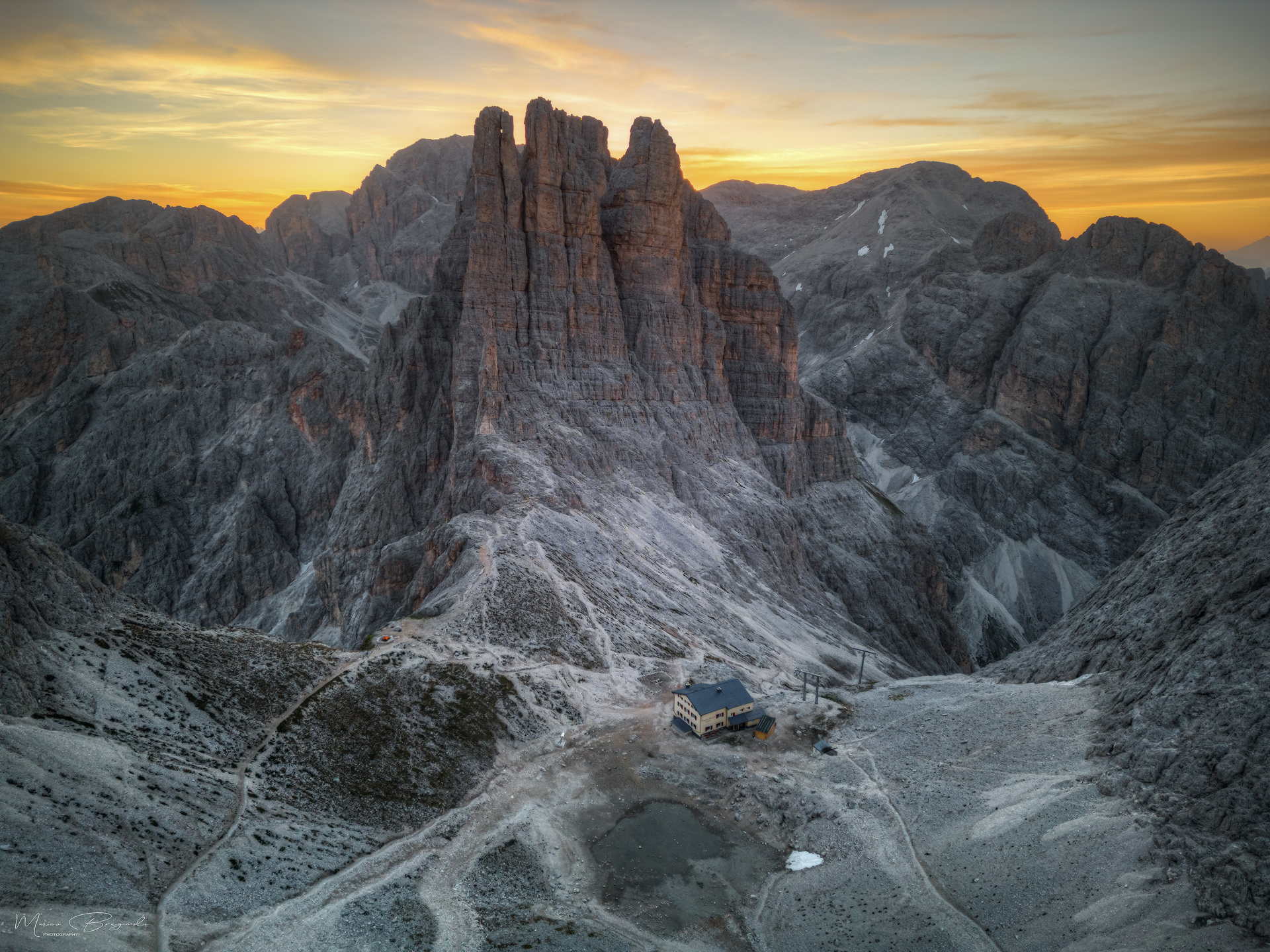 Sunrise at the Vajolet Towers