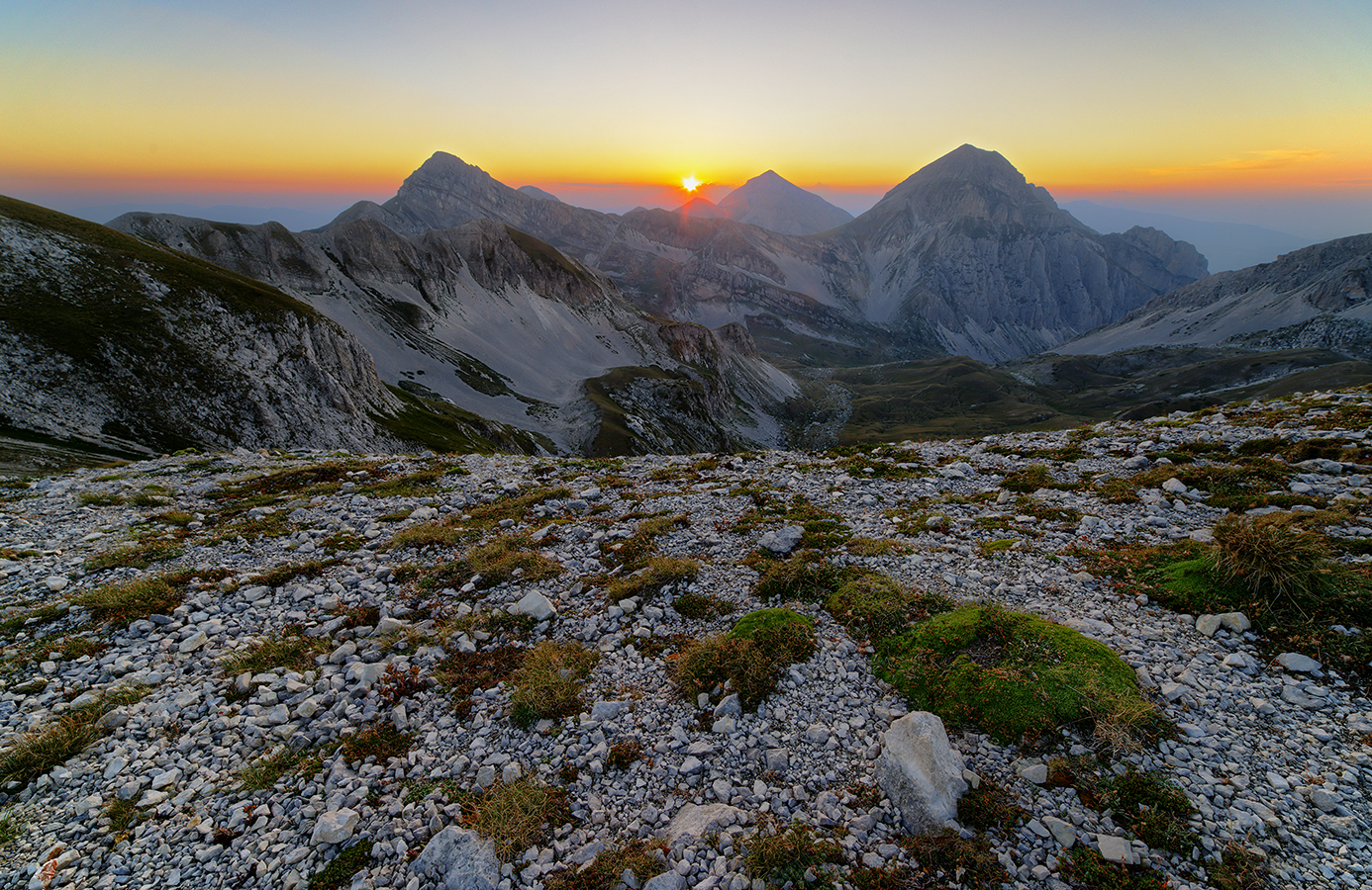 Tramonto sulle vette del Gran Sasso