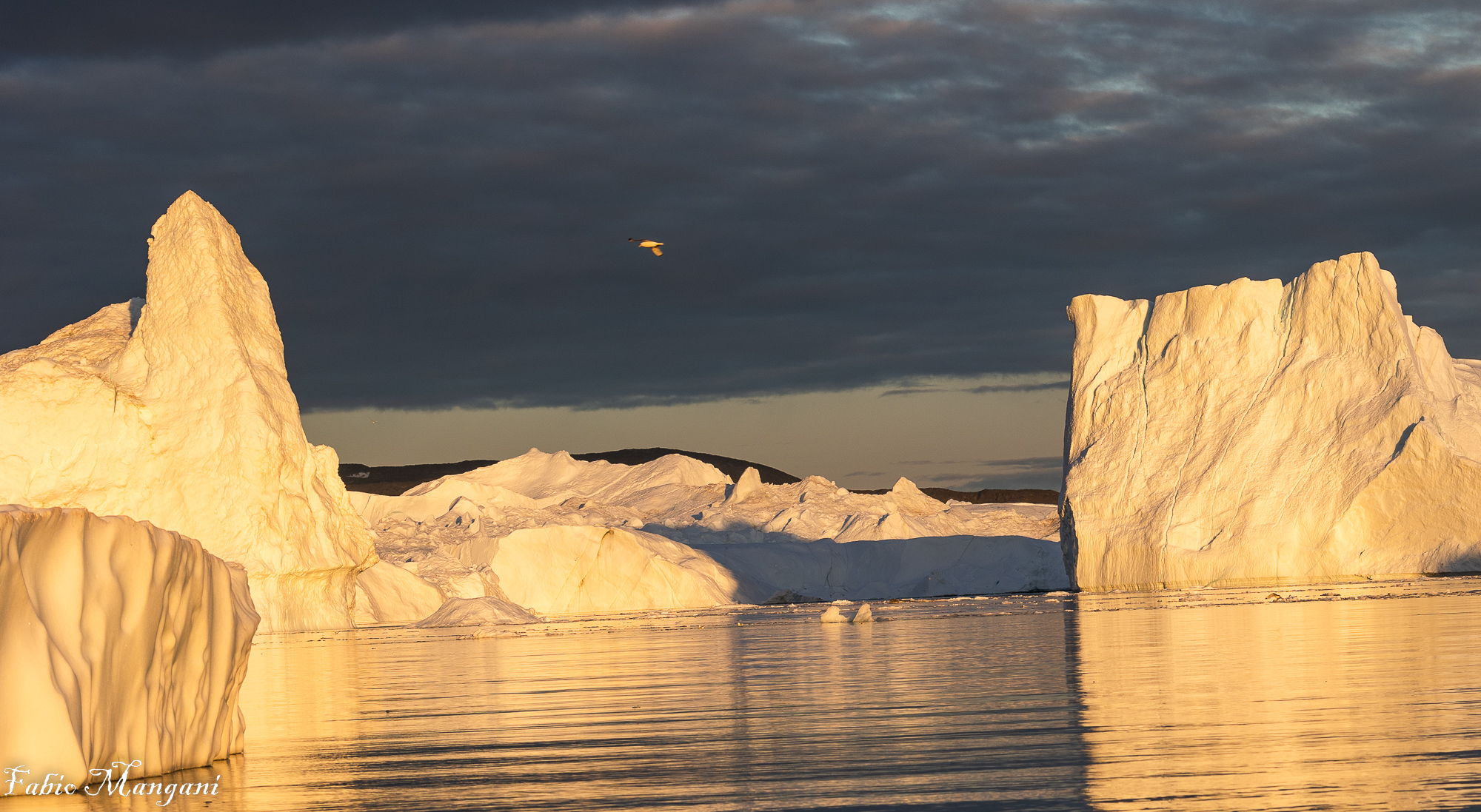 groenlandia col sole di mezzanotte