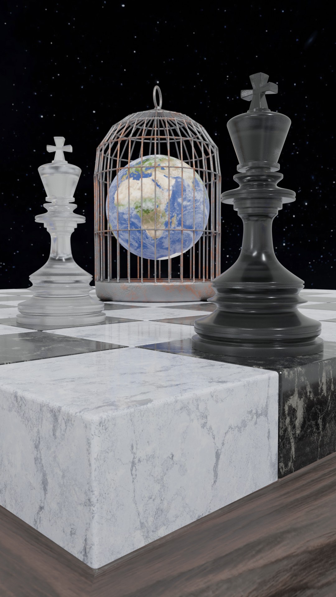 Between hell and heaven.