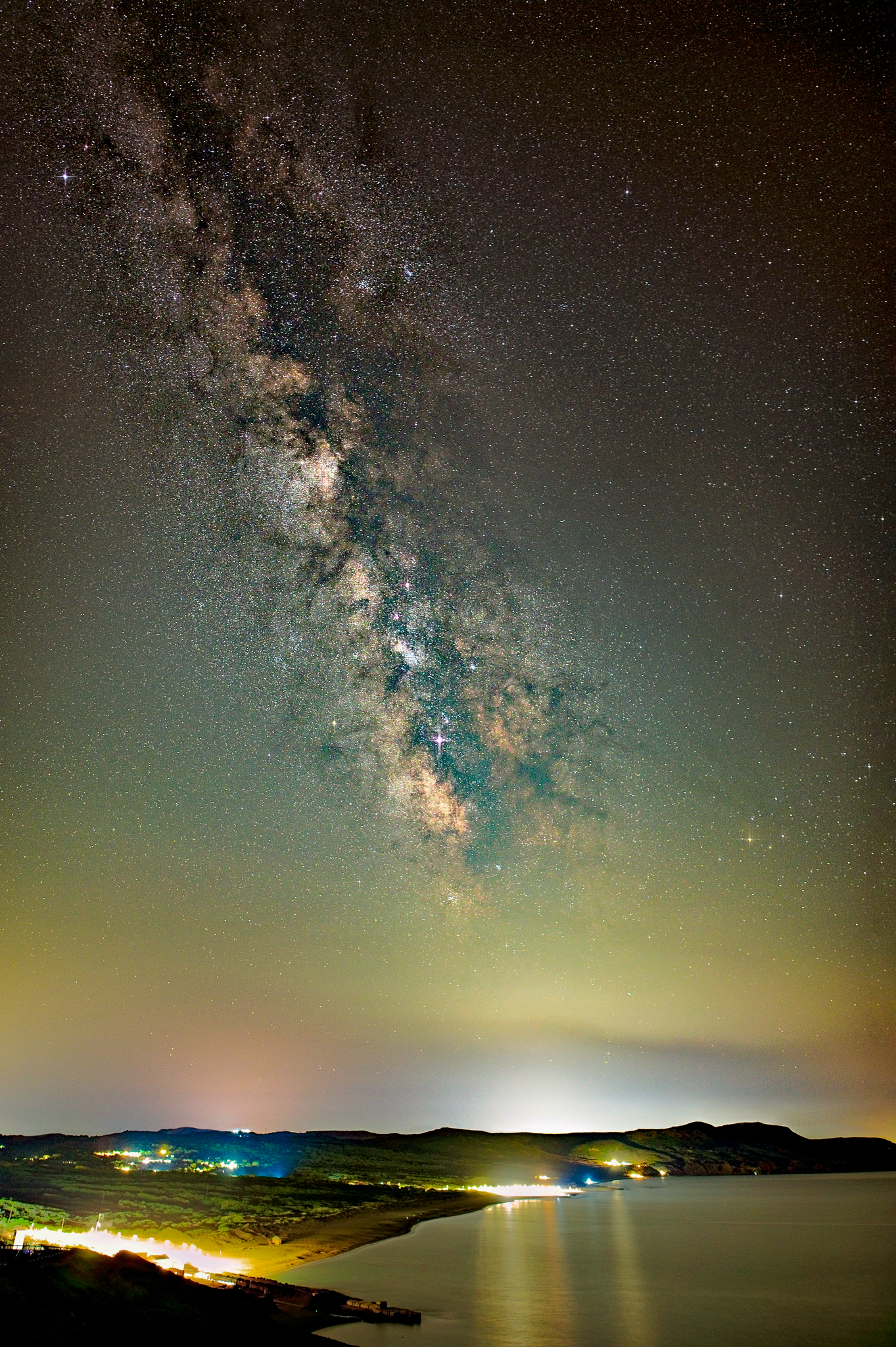 La Via Lattea sopra la Marina di Gonnesa