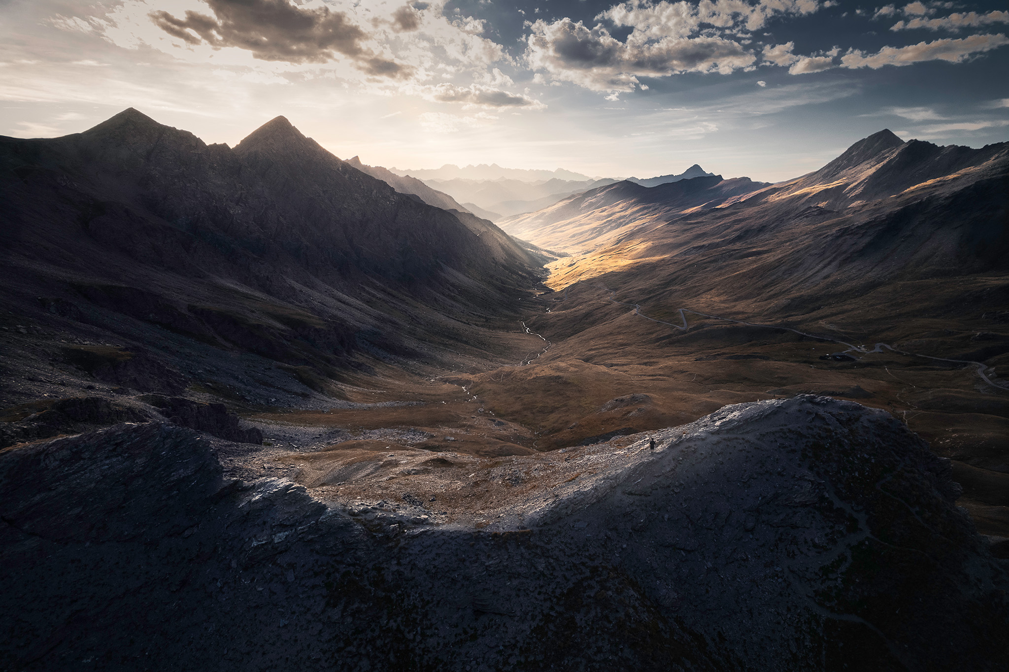 Sunset over the Alps