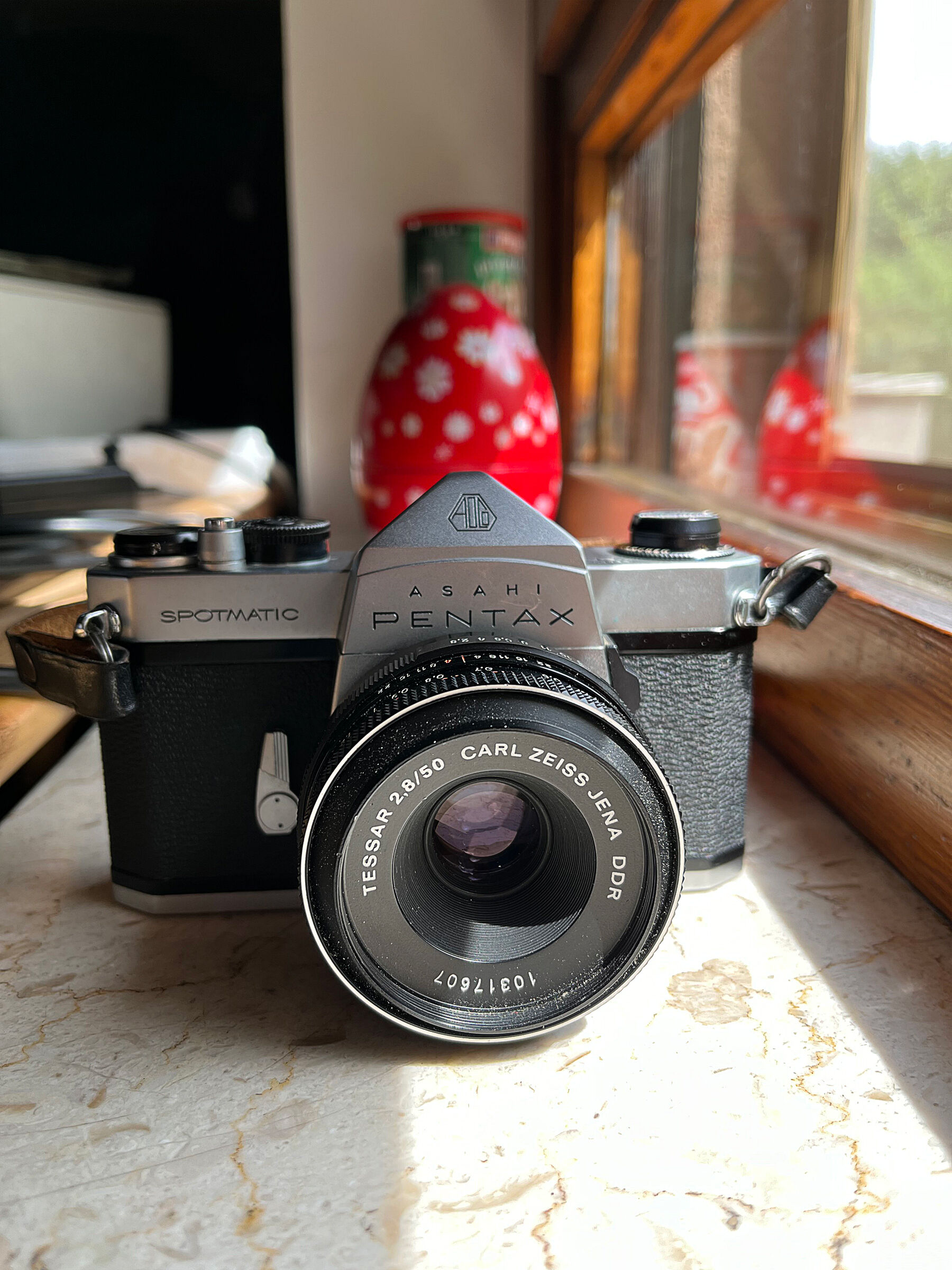 Pentax Spotmatic SP e Zeiss Tessar 50mm f 2.8