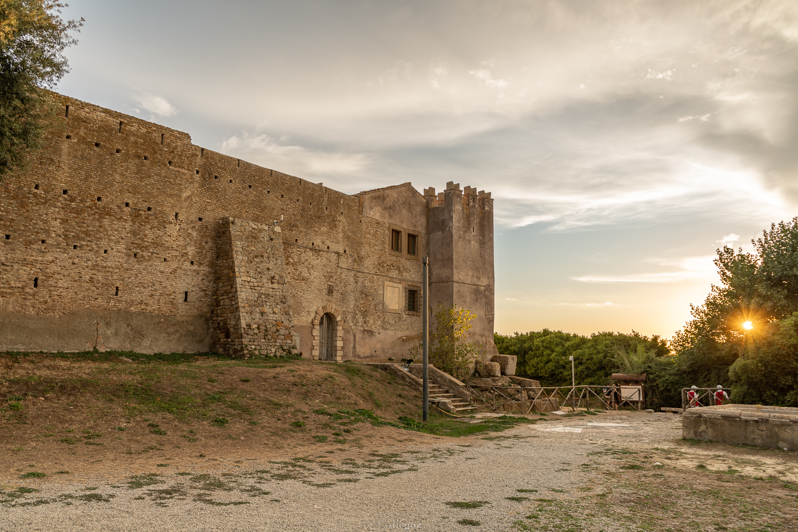 Sunset at the castle