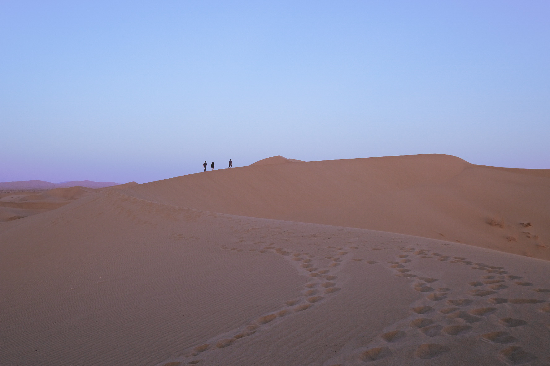 Sunset in the Varzaneh desert