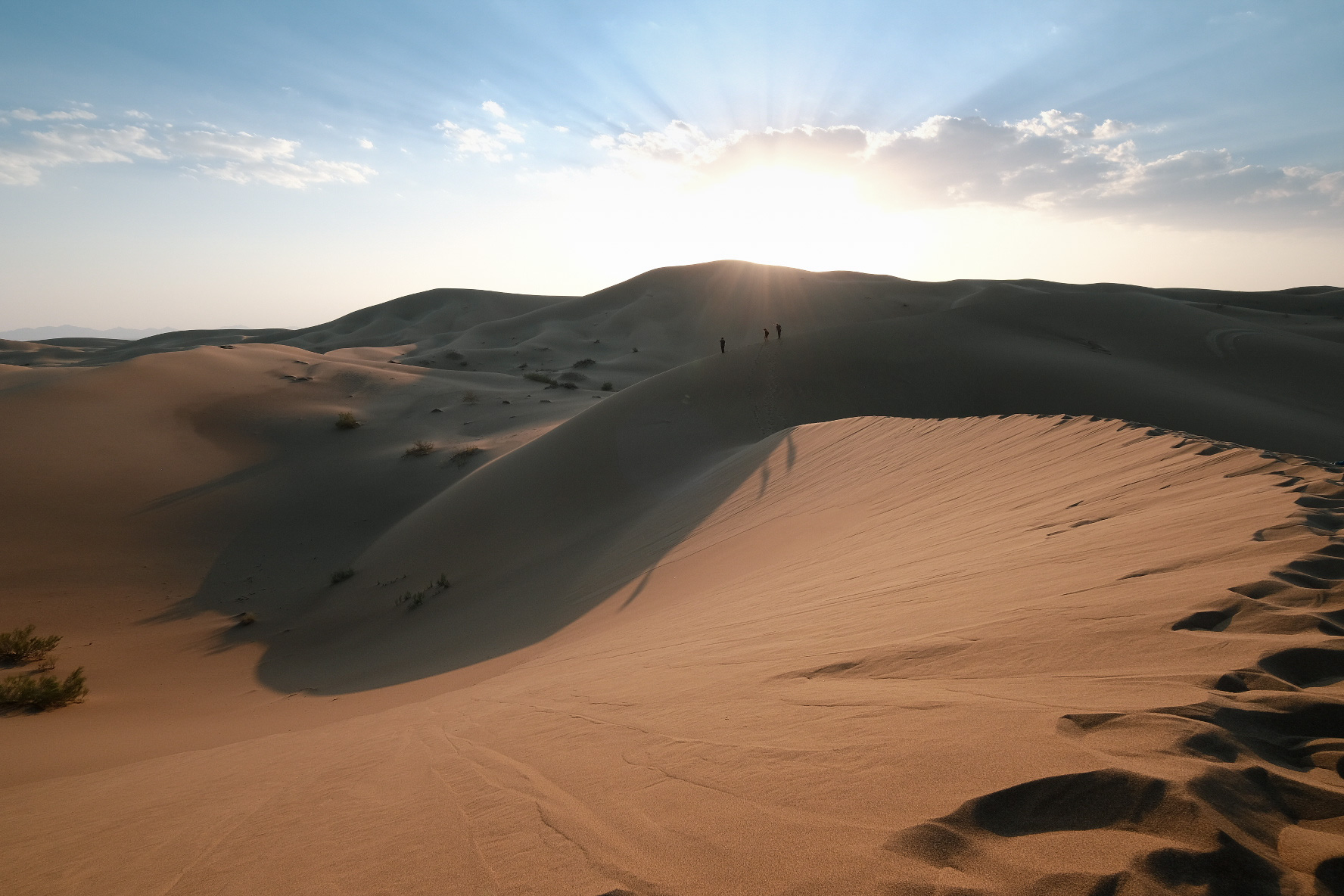 Sunset in the Varzaneh desert