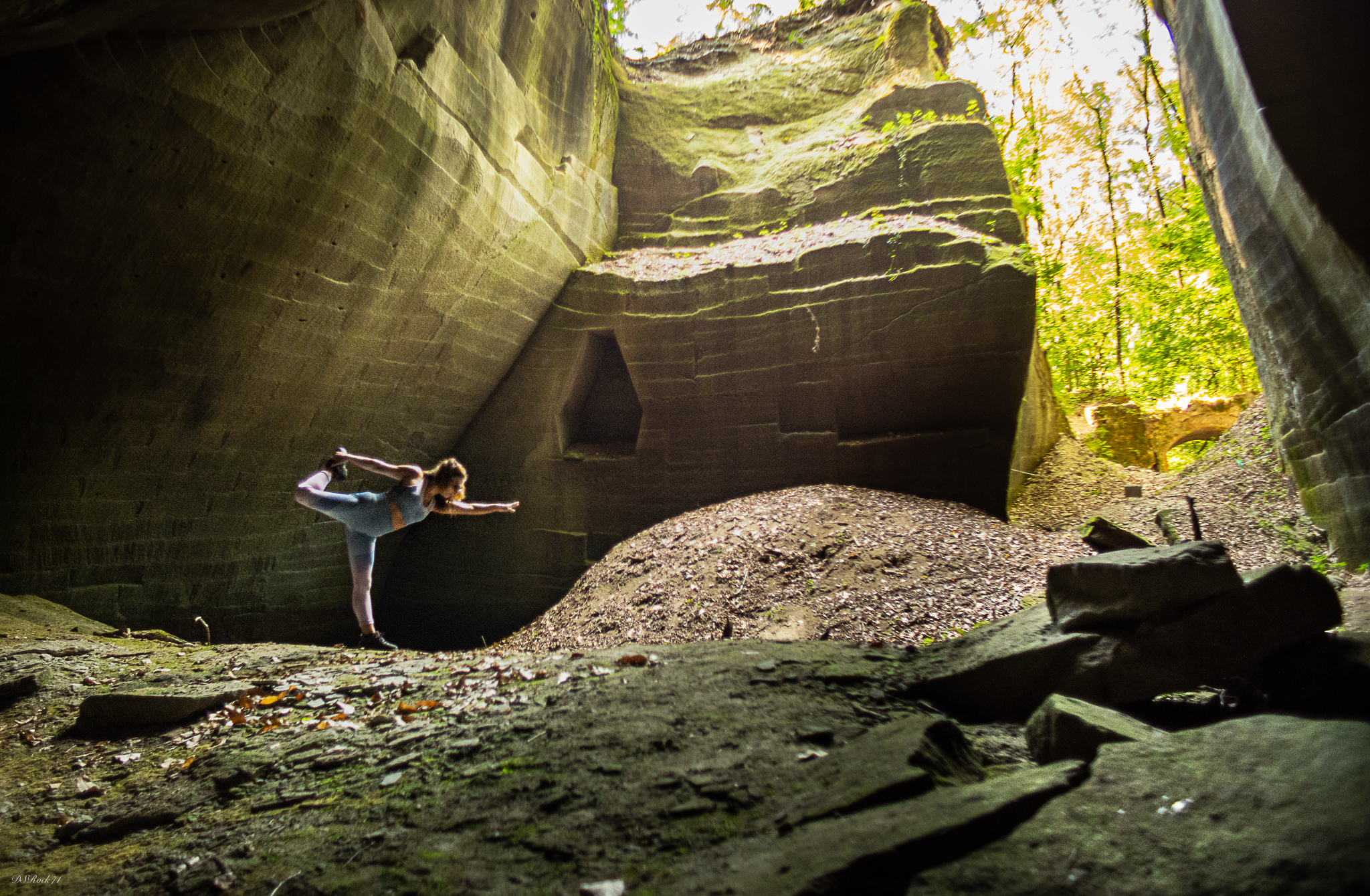 Yoga at the quarries of Molera