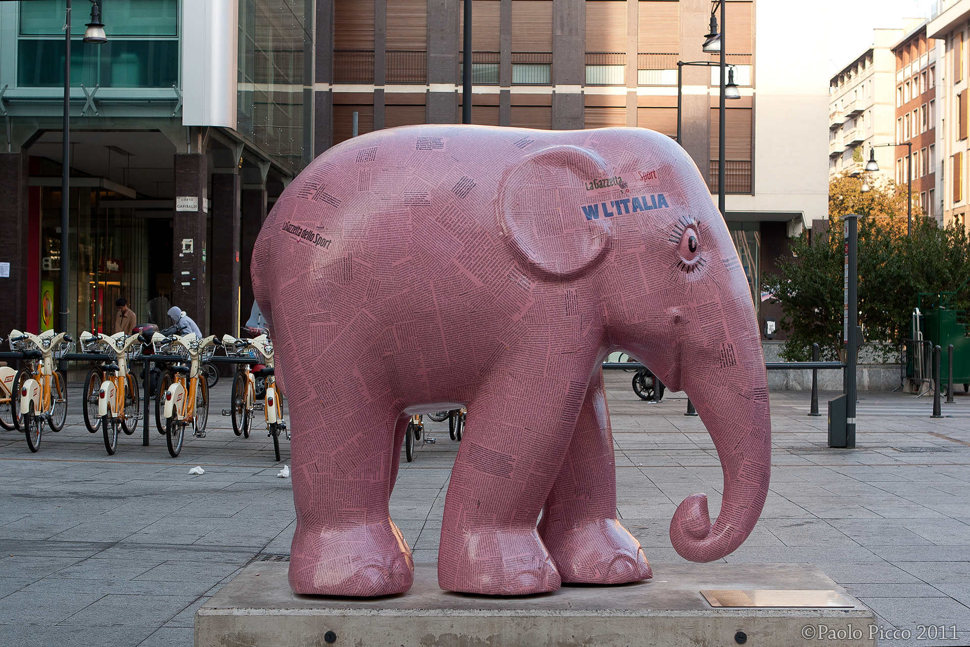 Photographed in Milan during the famous "Elefphant Para...