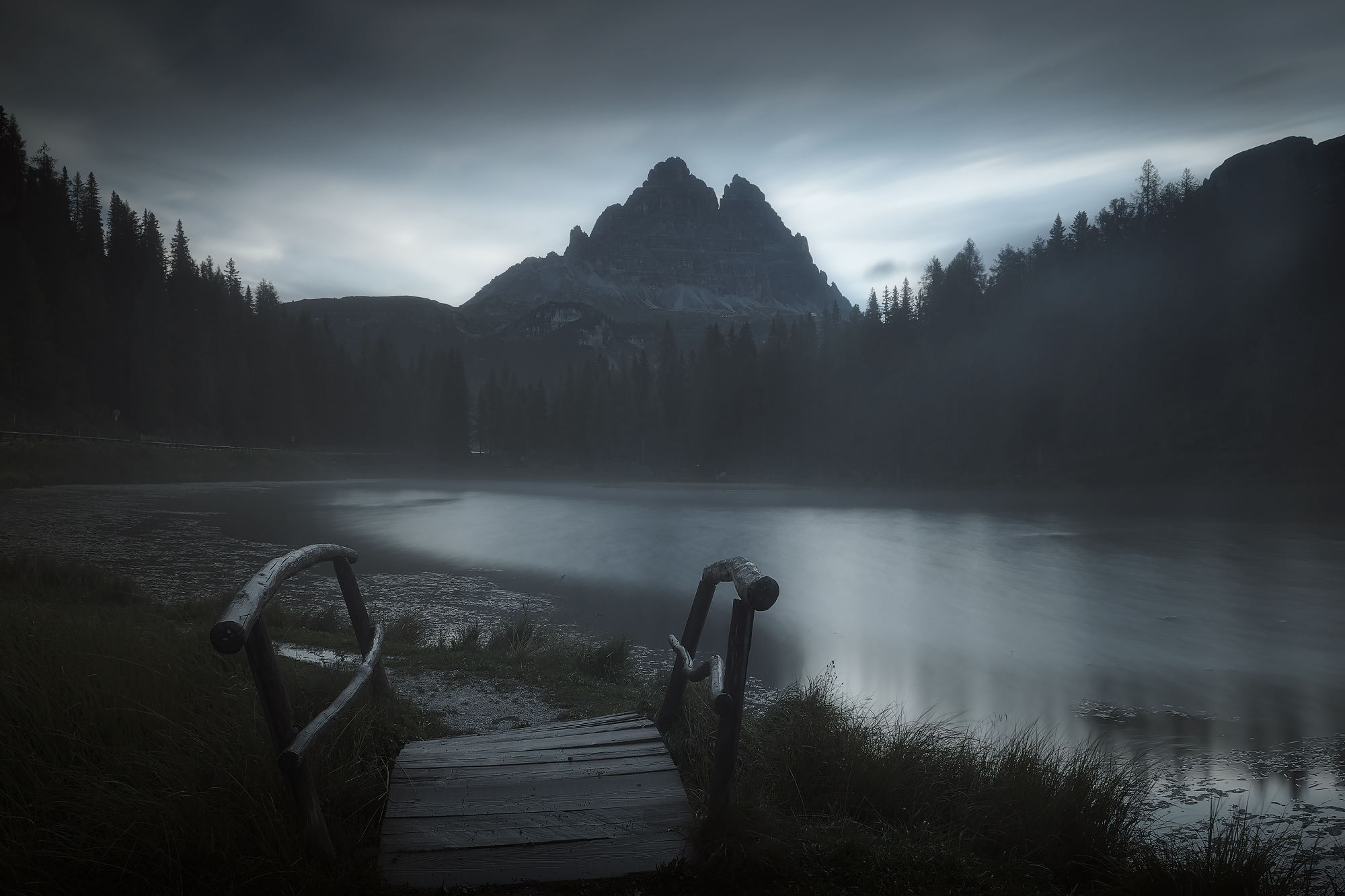 Sunrise at Lake Antorno