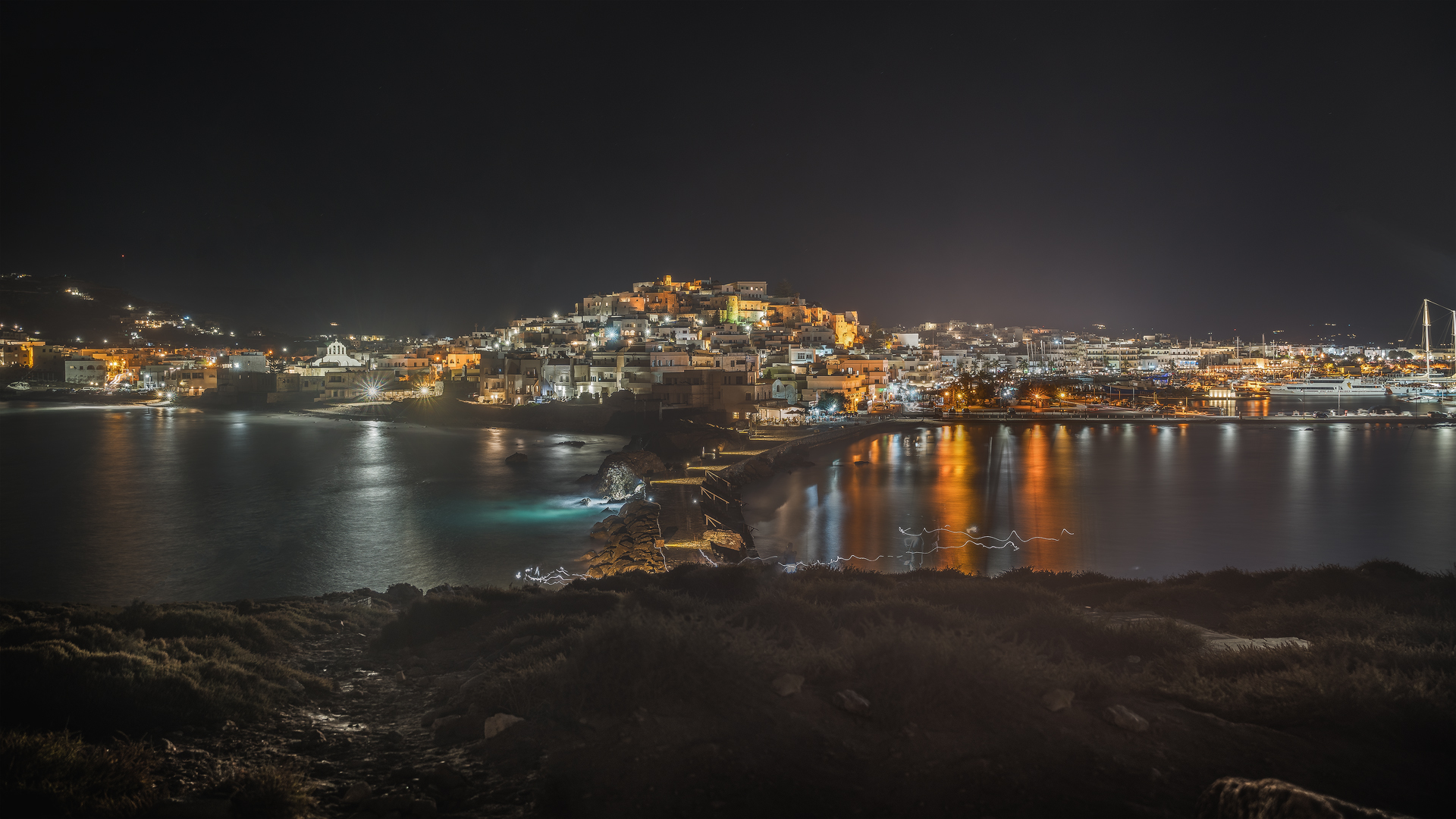 Chora Naxos by night