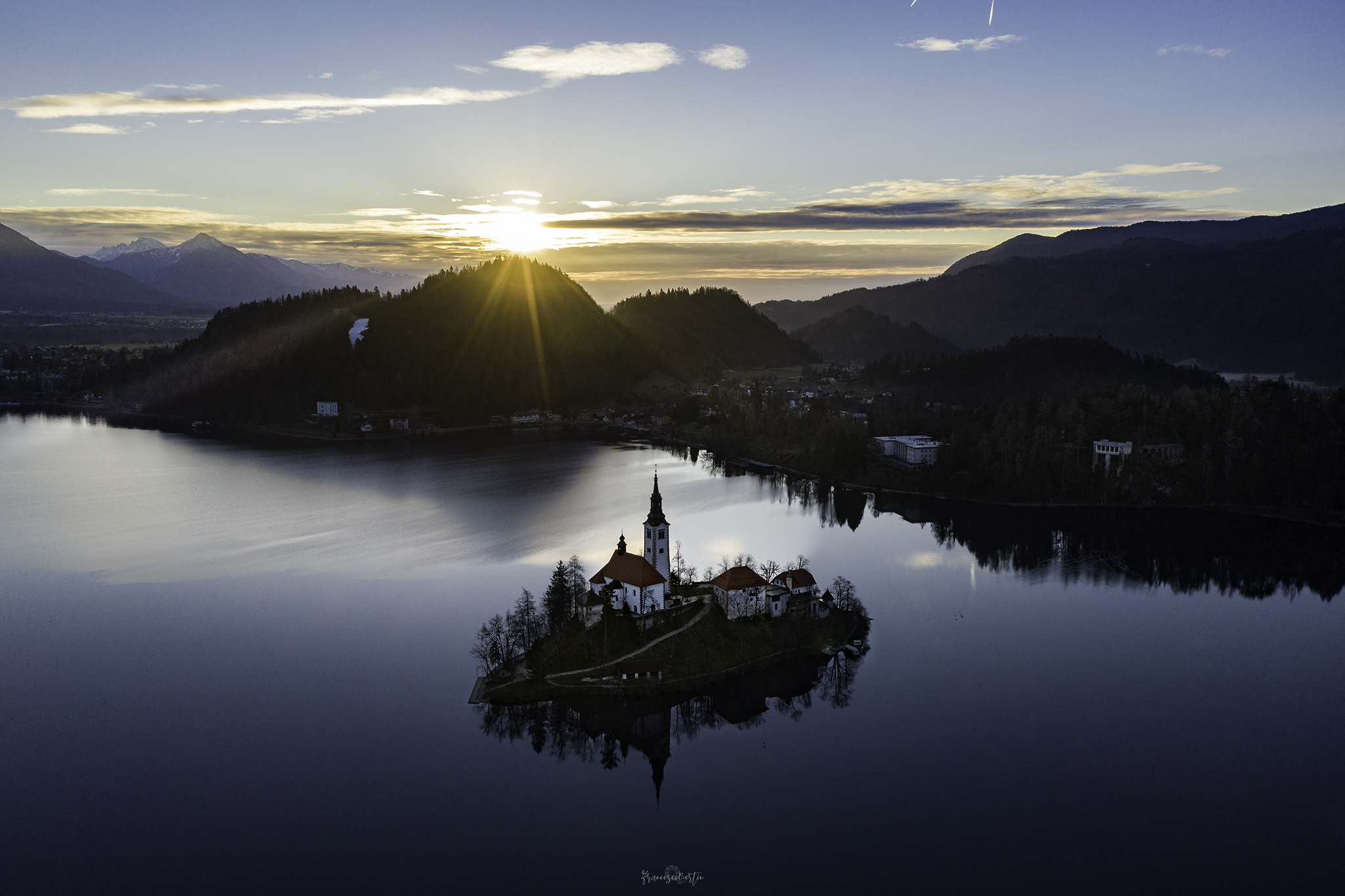 Sunrise at Lake Bled
