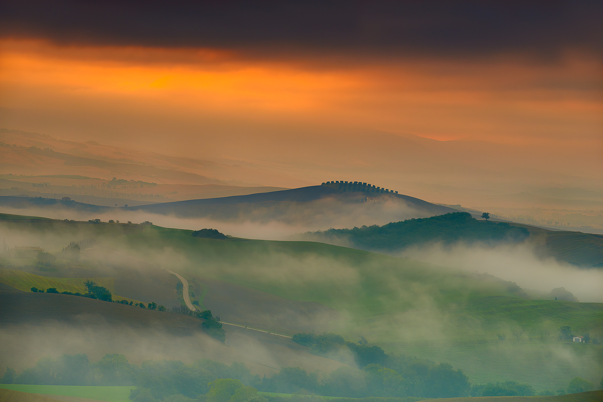 Sunrise in Val d'Orcia
