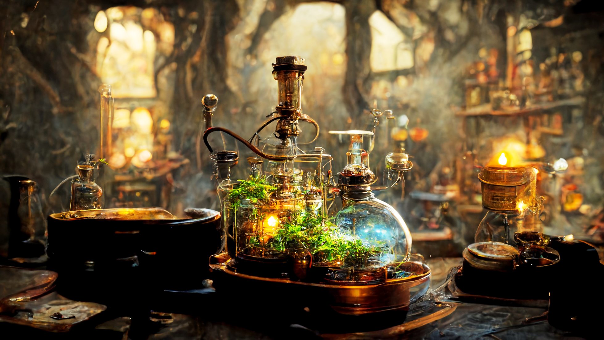 "Laboratorio Alchemico" - Midjourney a.i.