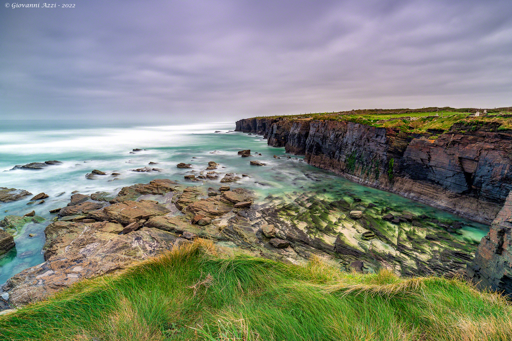 Covered sunrise at Playa de Las Catedrales