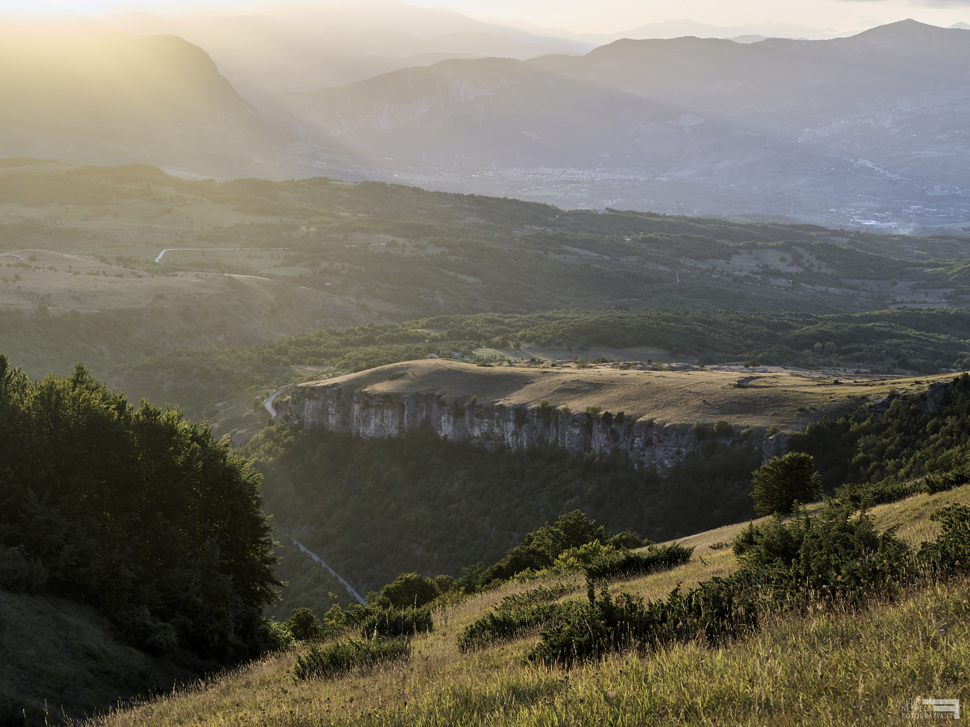 Tramonto verso le gole di Popoli - Maiella