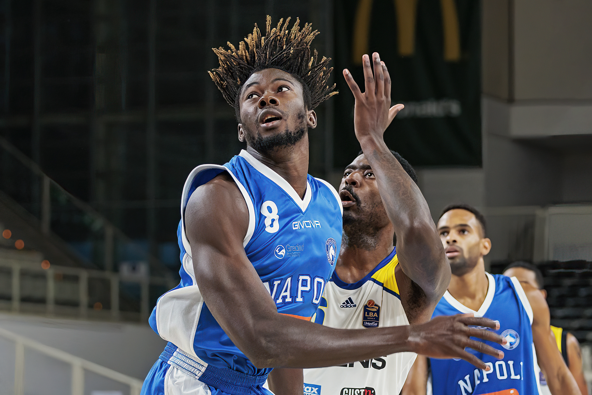 Fireworks on moussa Bamba's head