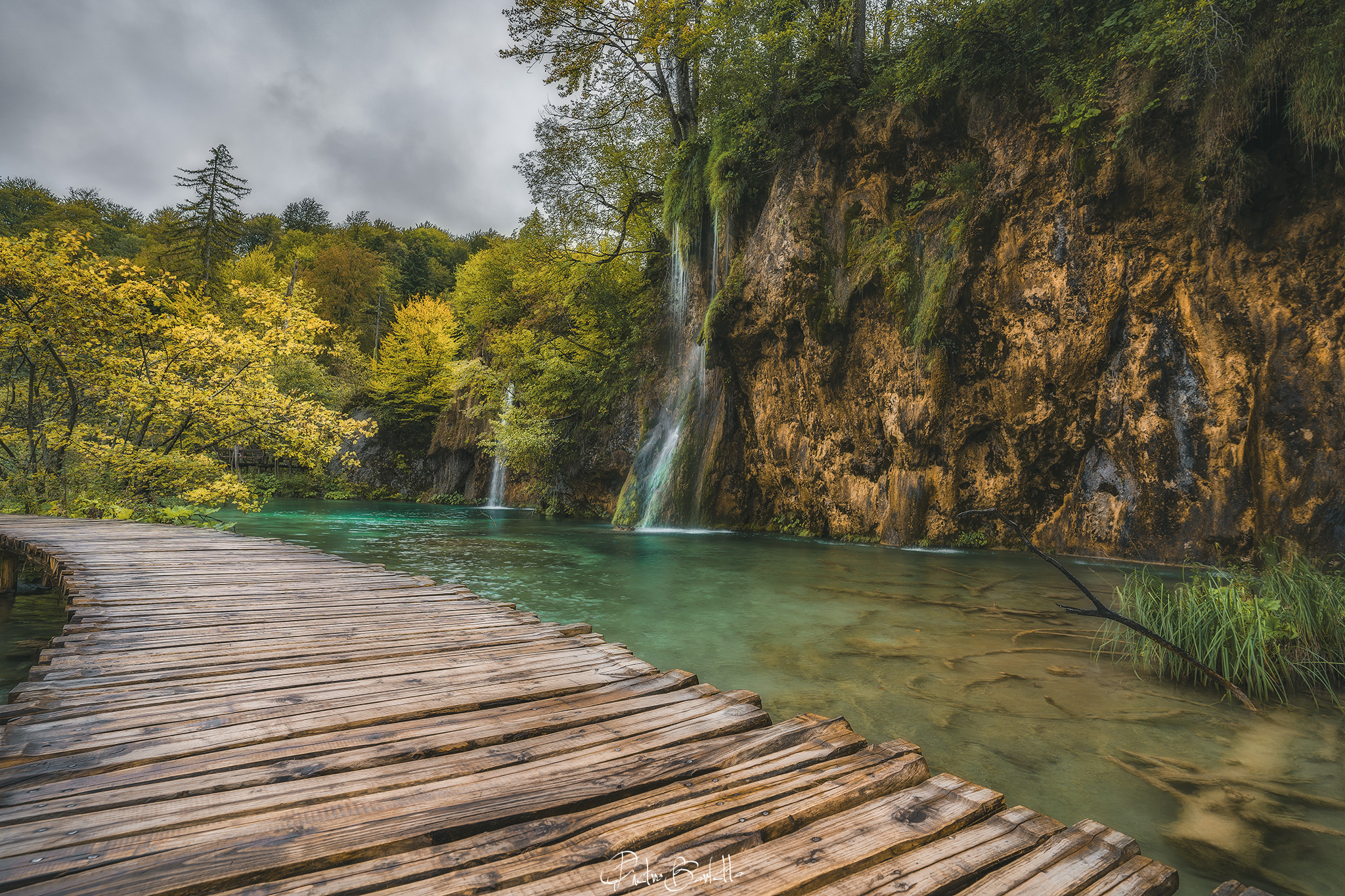 Walkway over the waters of the Plitzvice