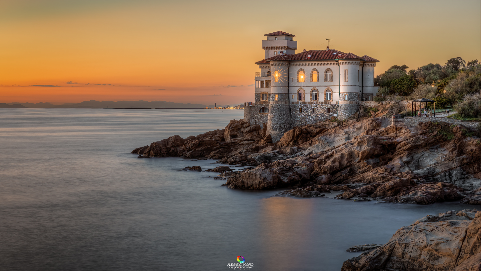Sunset over the Castello del Boccale