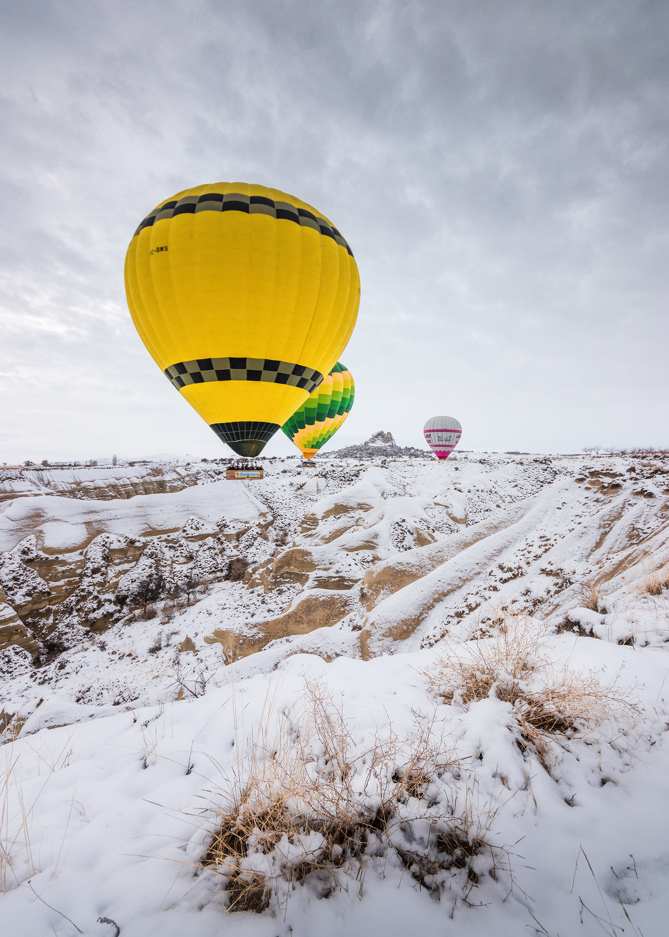 Mongolfiere di fronte Uchisar
