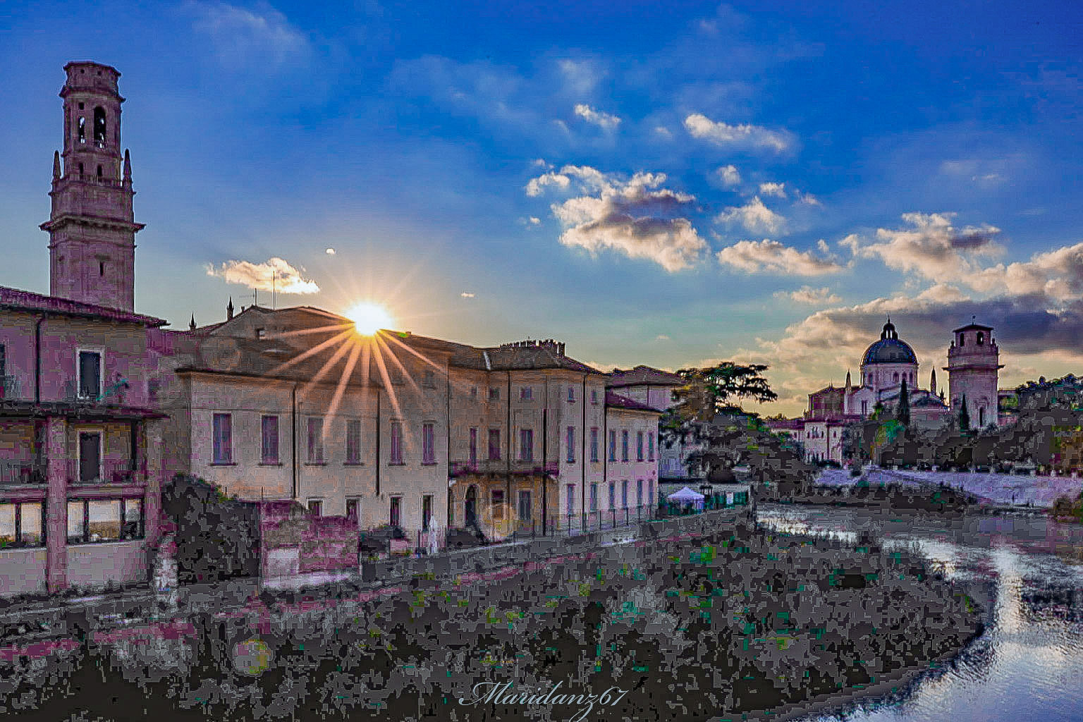 Verona - Sunset over the Adige